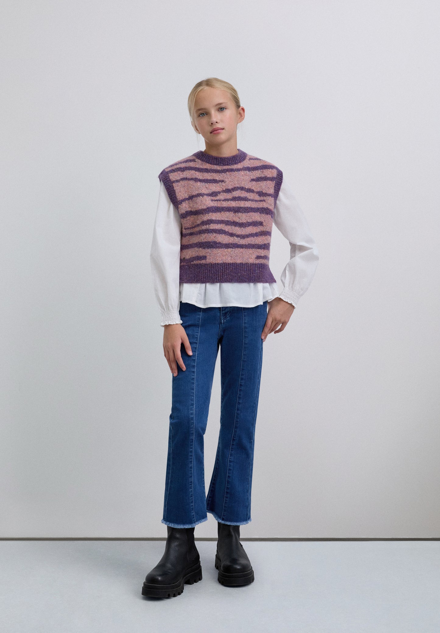 CHALECO PUNTO ANIMAL PRINT