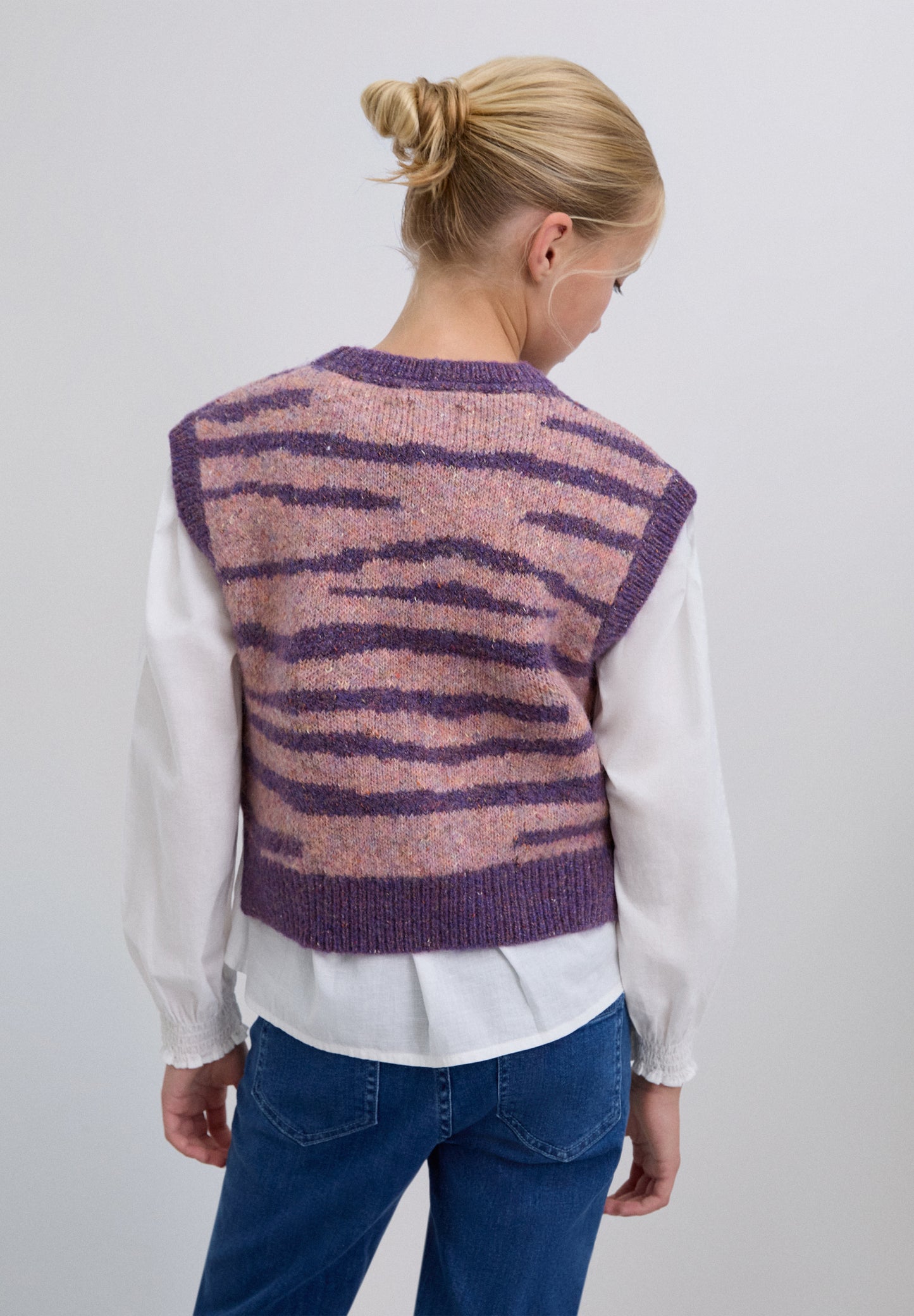 CHALECO PUNTO ANIMAL PRINT