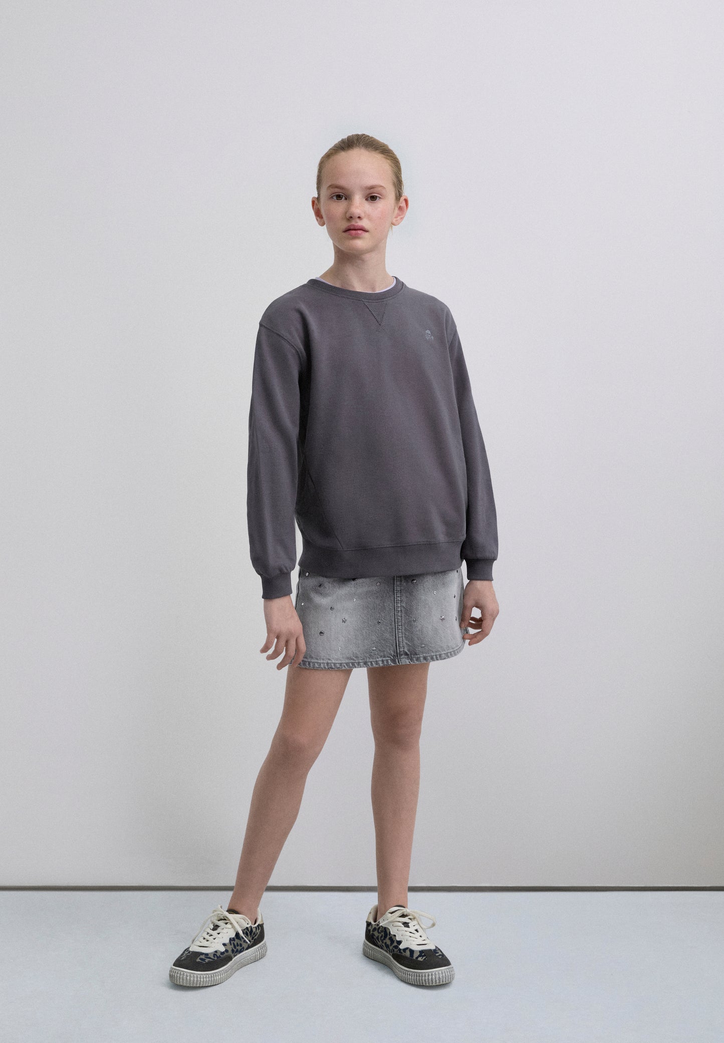 SUDADERA ESTAMPADA BORDADA