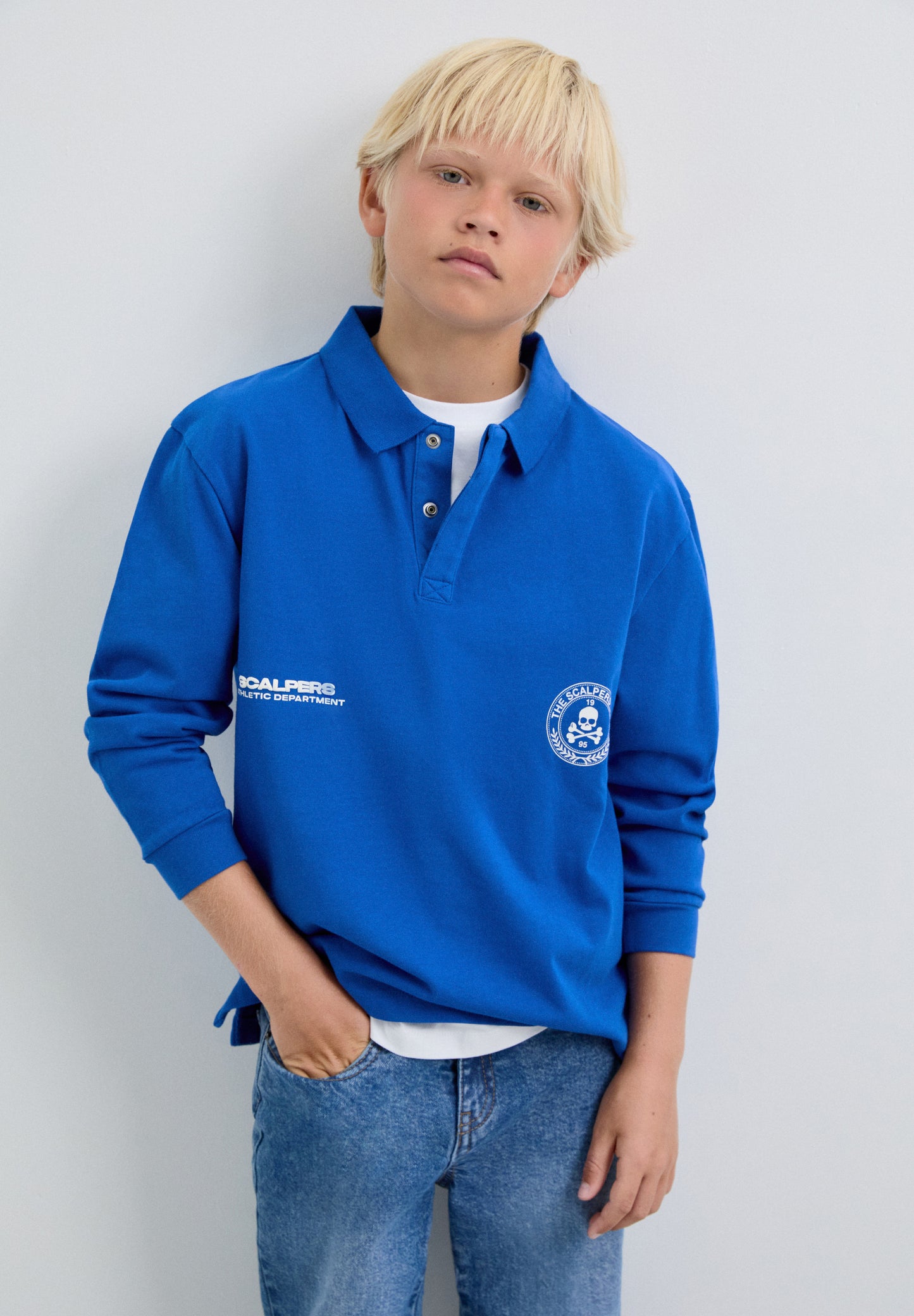 POLO PRINT MANGA LARGA