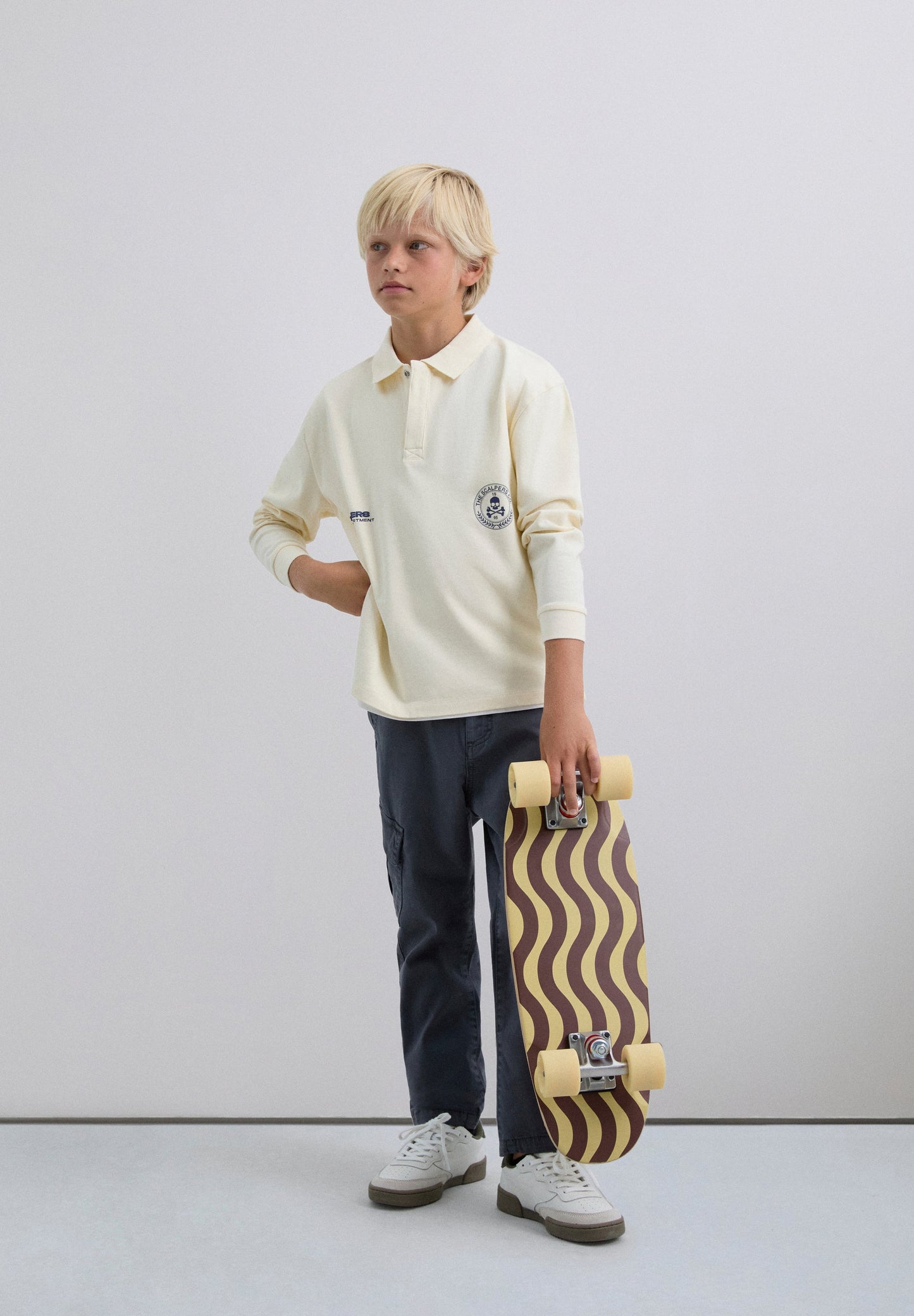 POLO PRINT MANGA LARGA