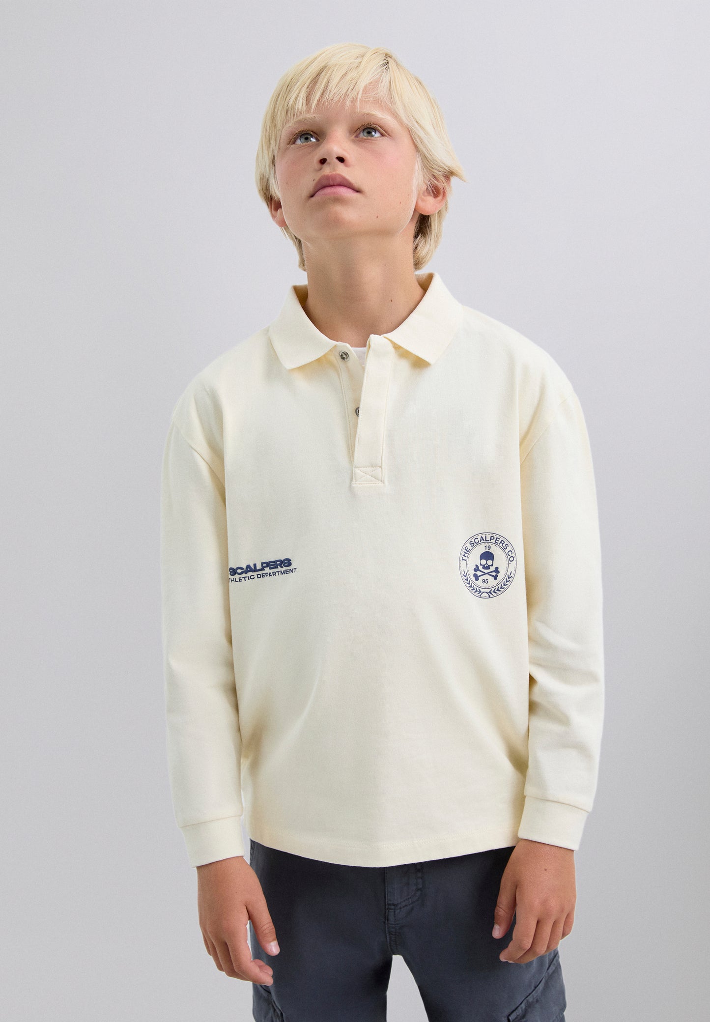 POLO PRINT MANGA LARGA