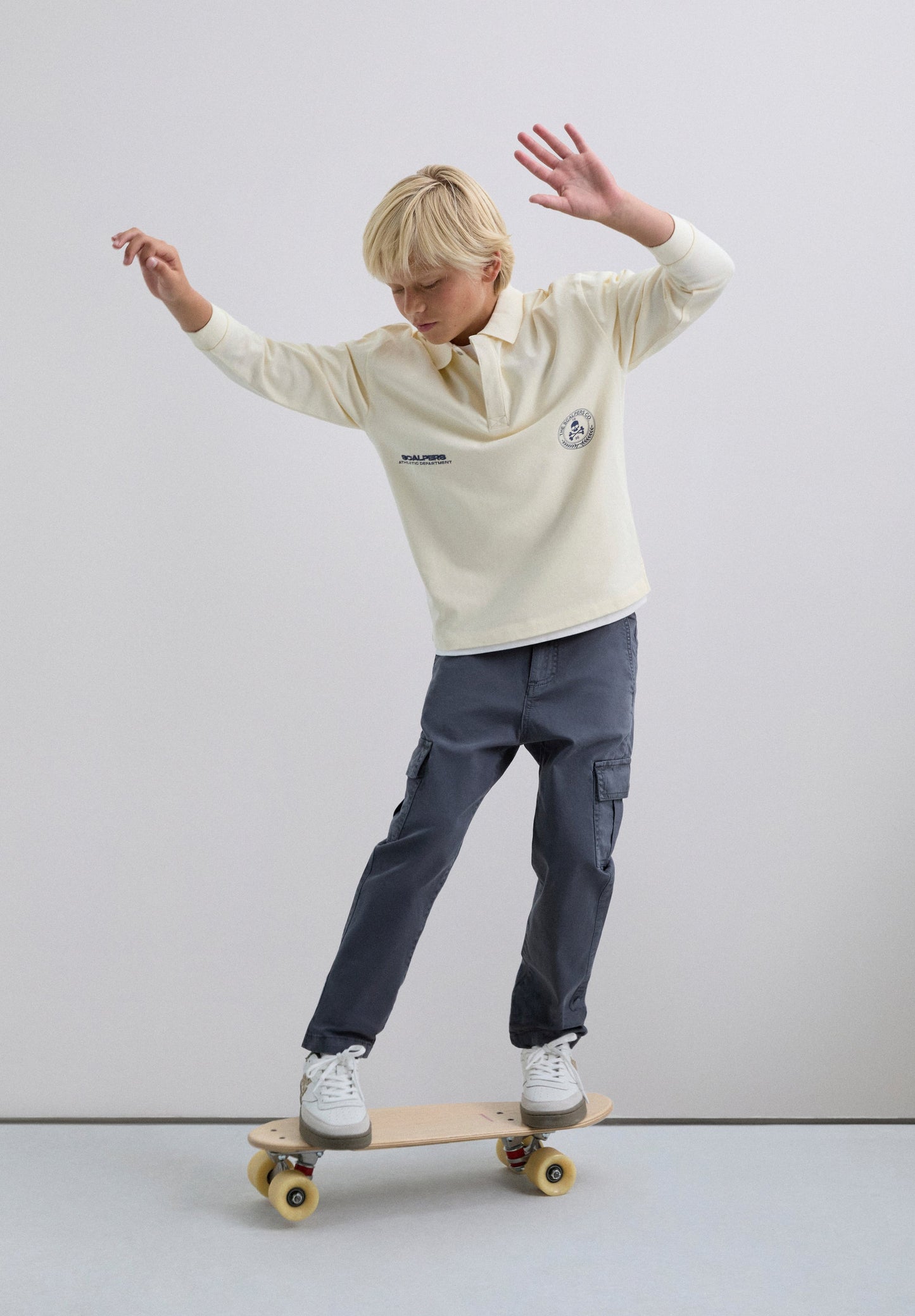 POLO PRINT MANGA LARGA