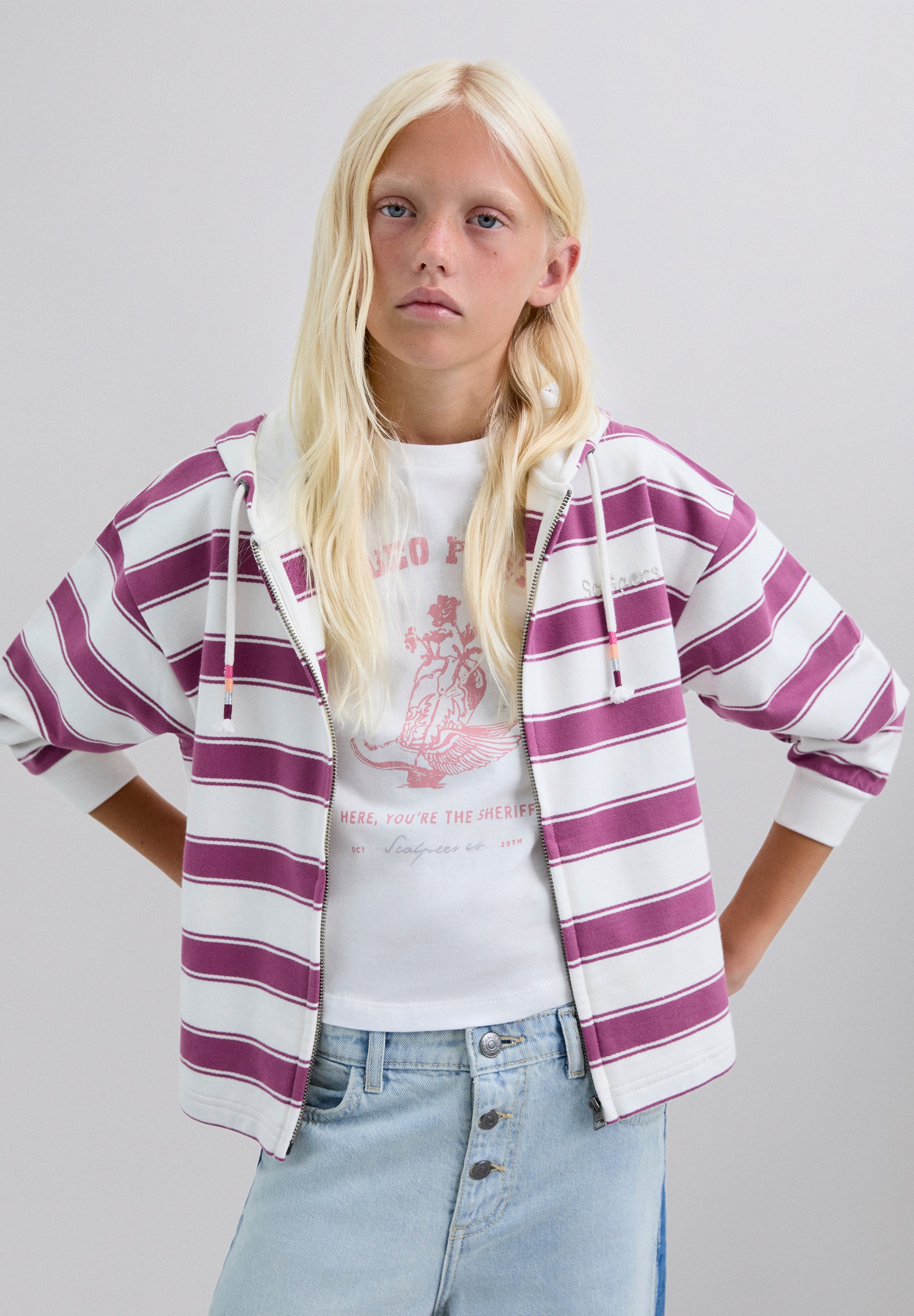 SUDADERA RAYAS CALAVERA