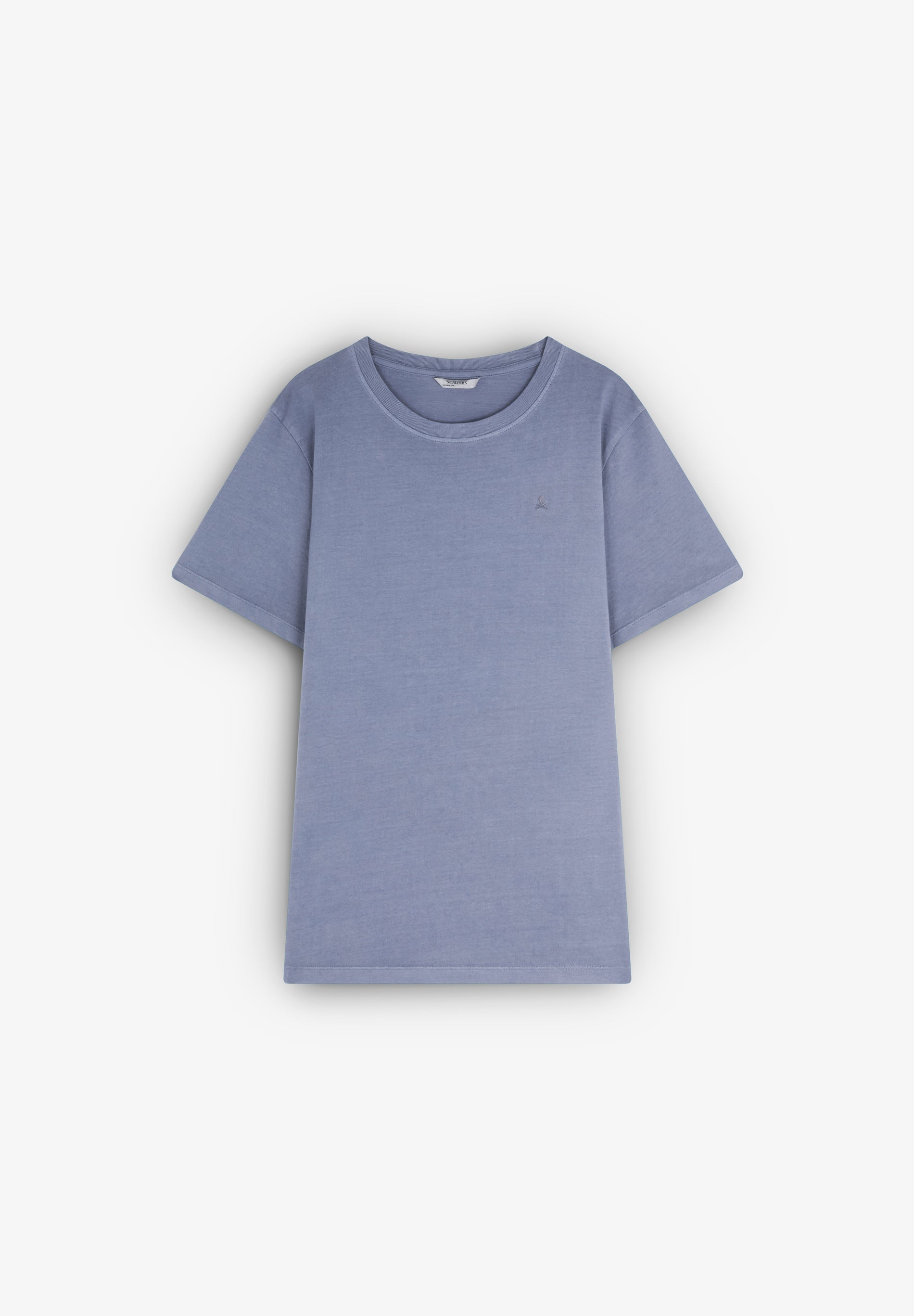 CAMISETA CALAVERA BORDADA TONO