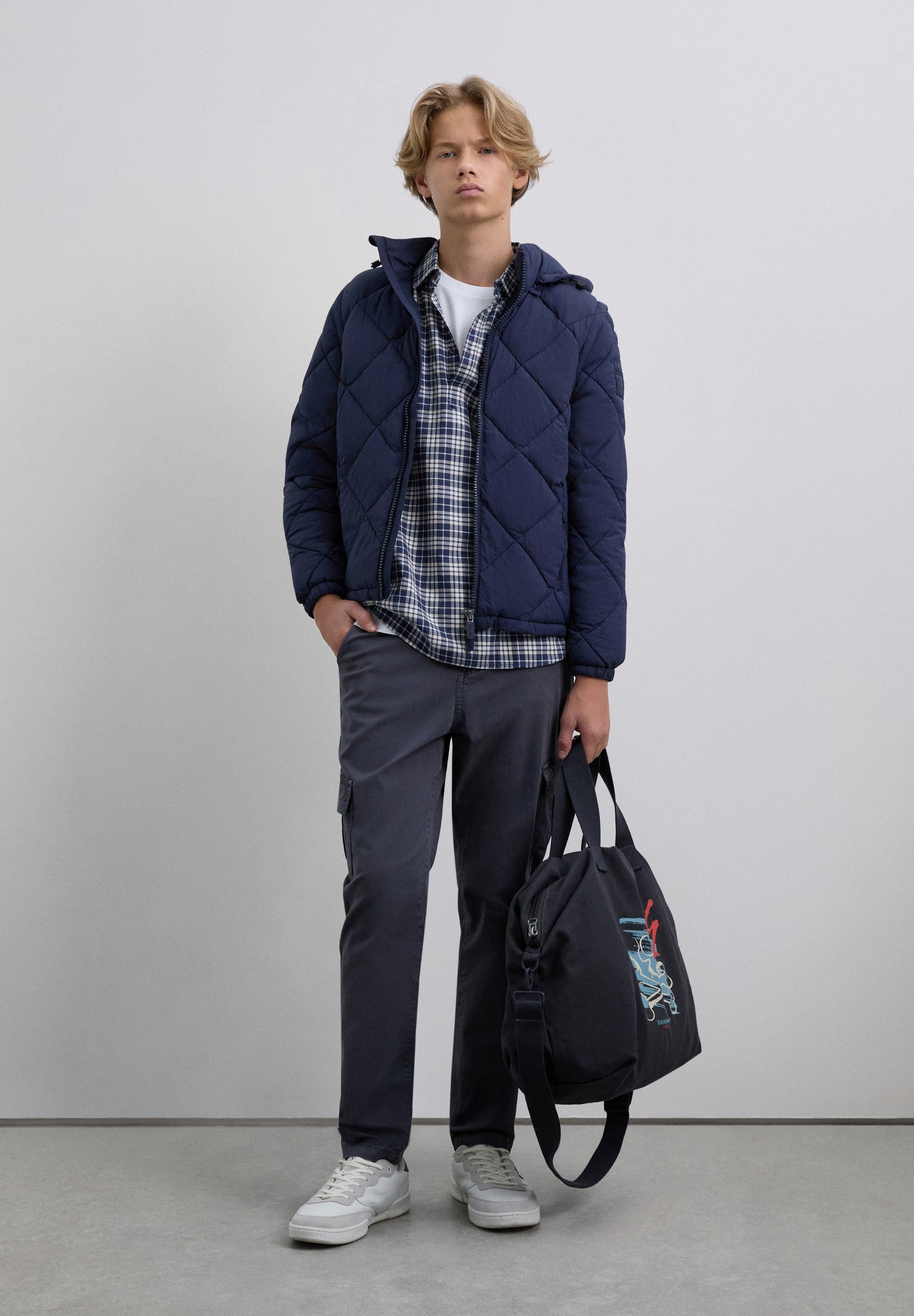 CAMISA POLERA CUADROS CALAVERA