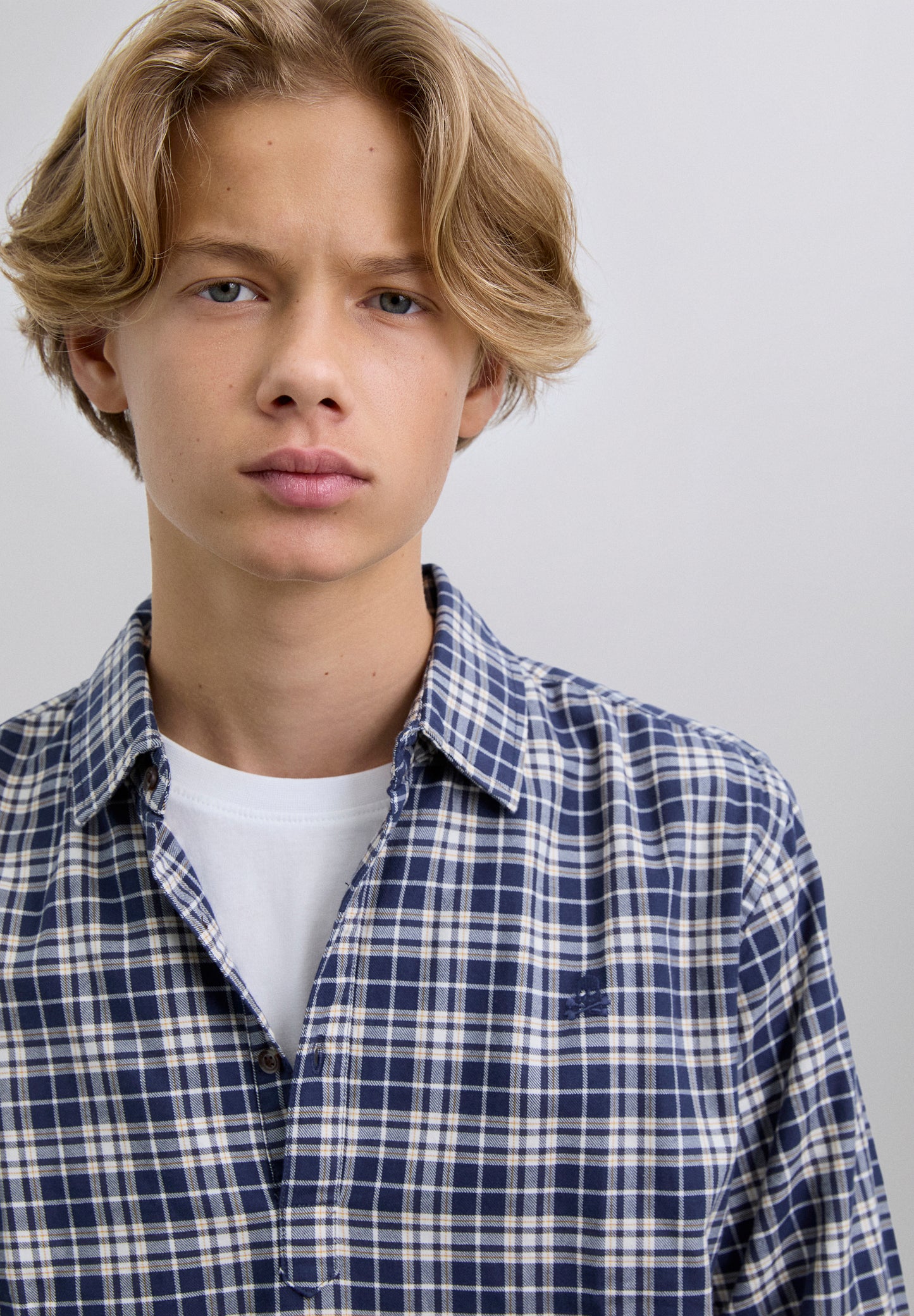 CAMISA POLERA CUADROS CALAVERA