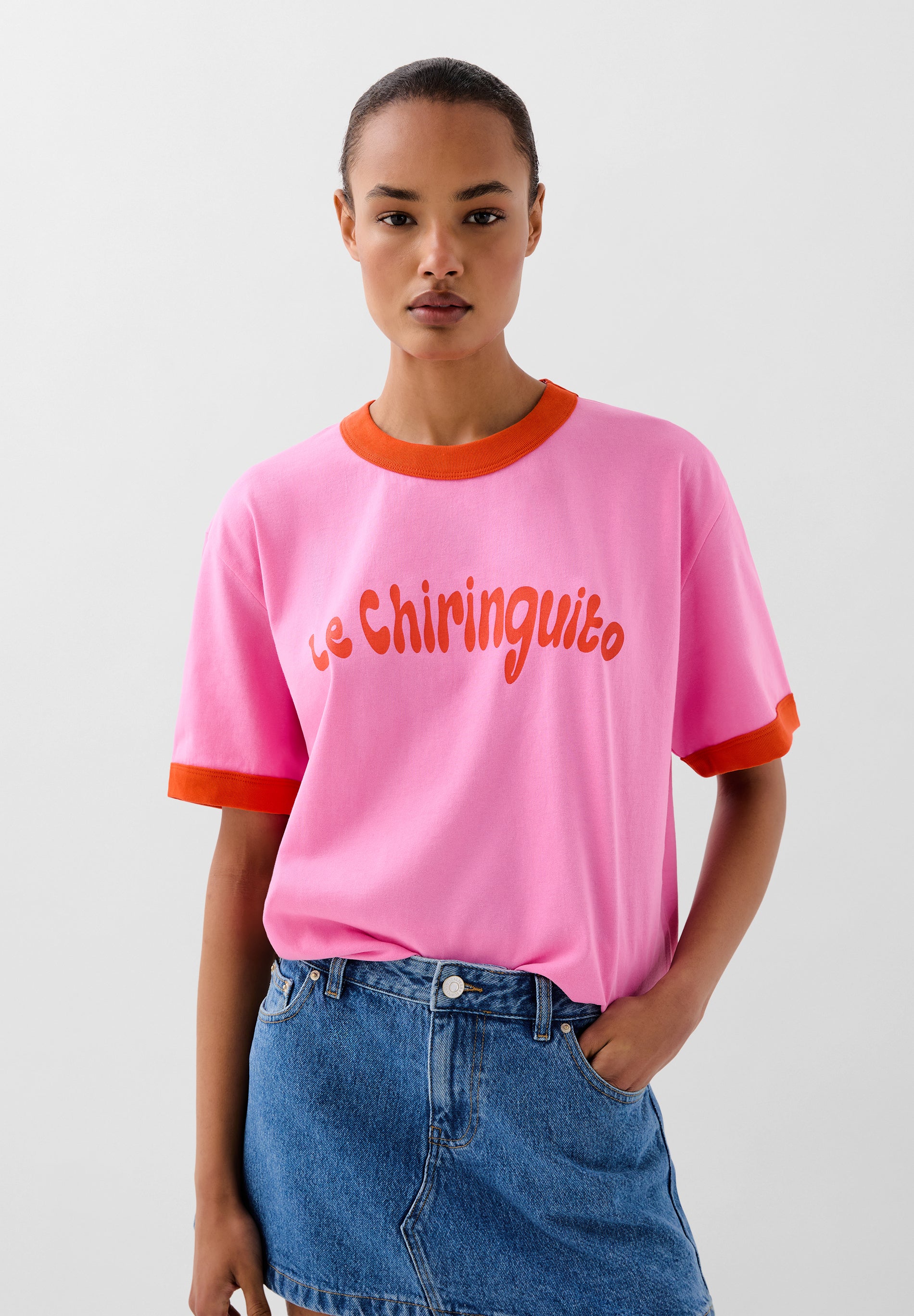 CAMISETA PRINT DELANTERO CONTRASTE | LE CHIRINGUITO