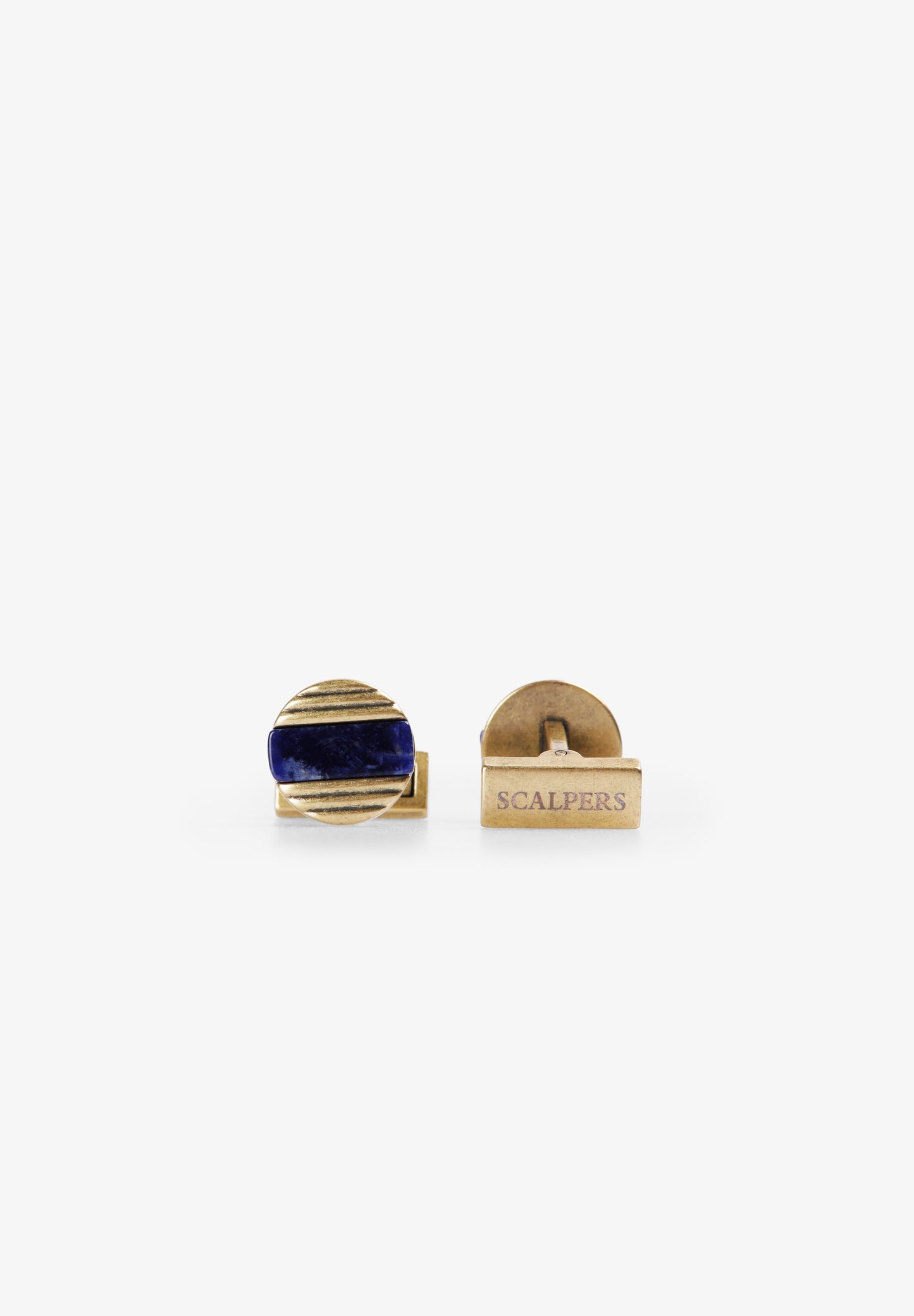SCGOLD STRIPE CIRCLE CUFFLINK