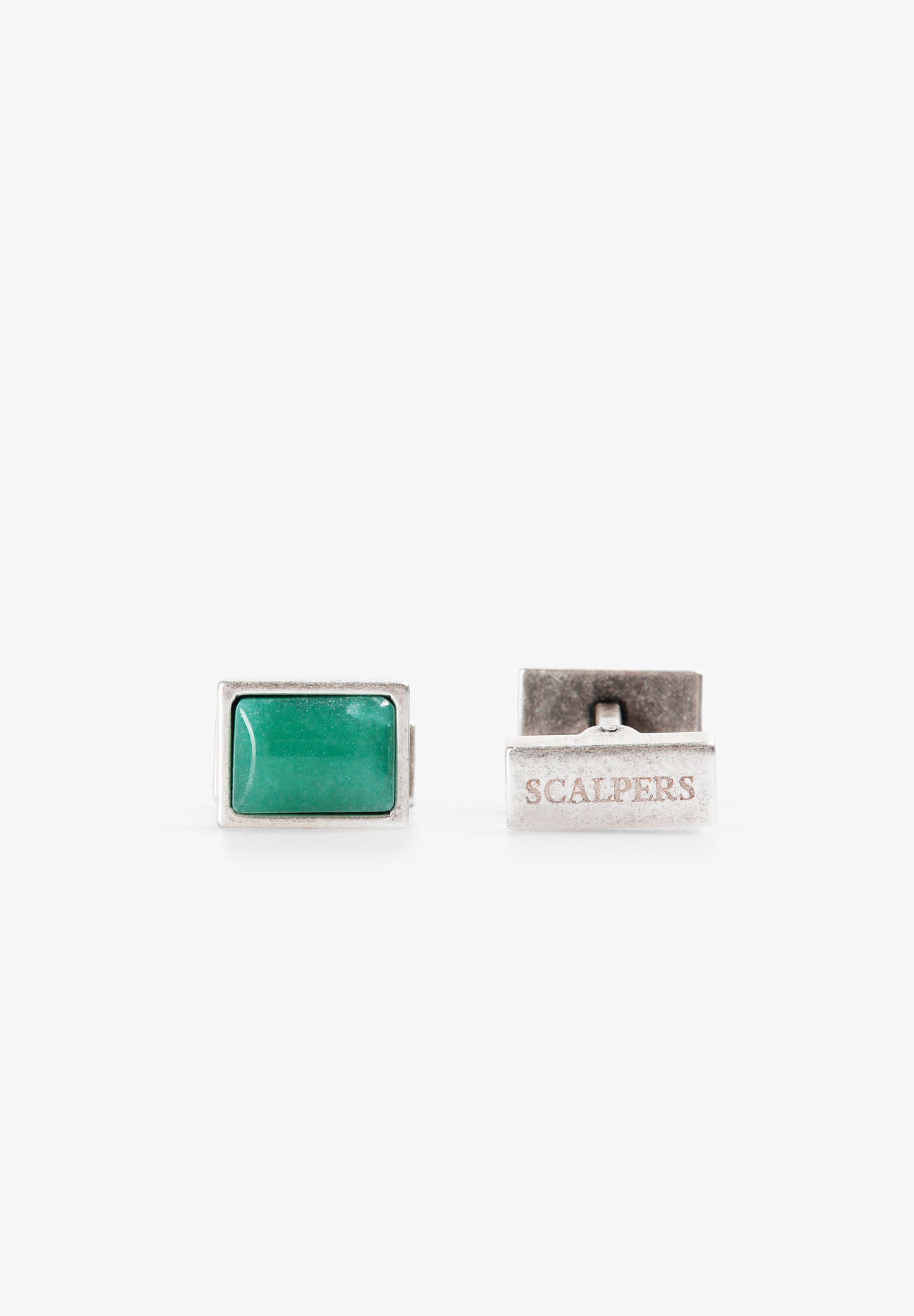 SCSILVER RECTANGLE CUFFLINKS