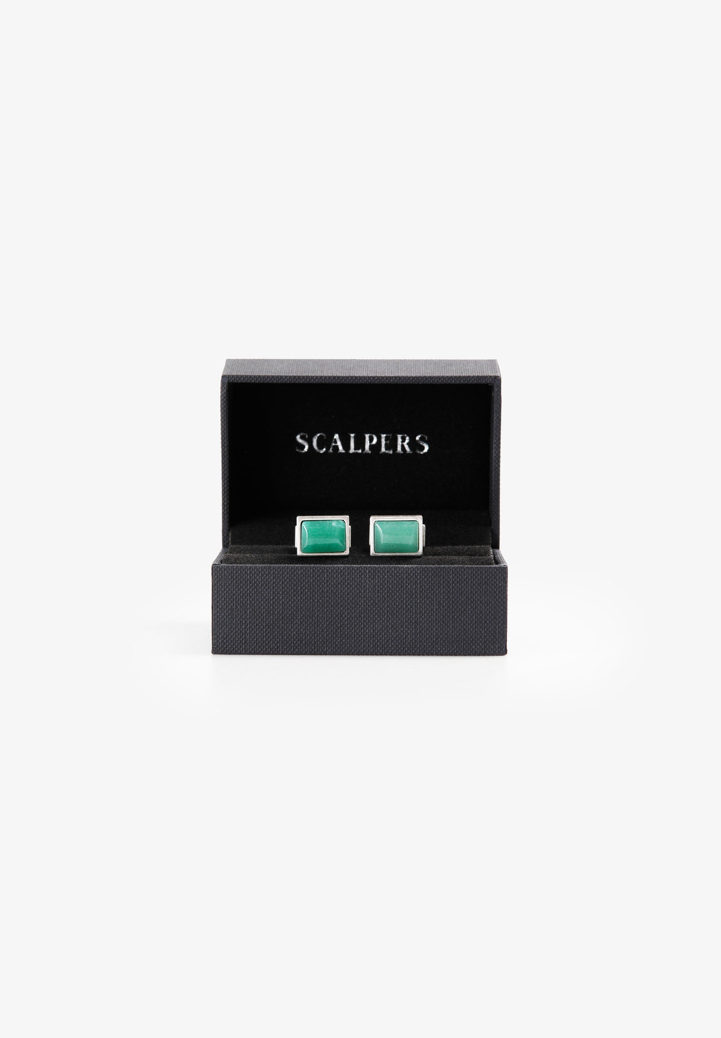 SCSILVER RECTANGLE CUFFLINKS