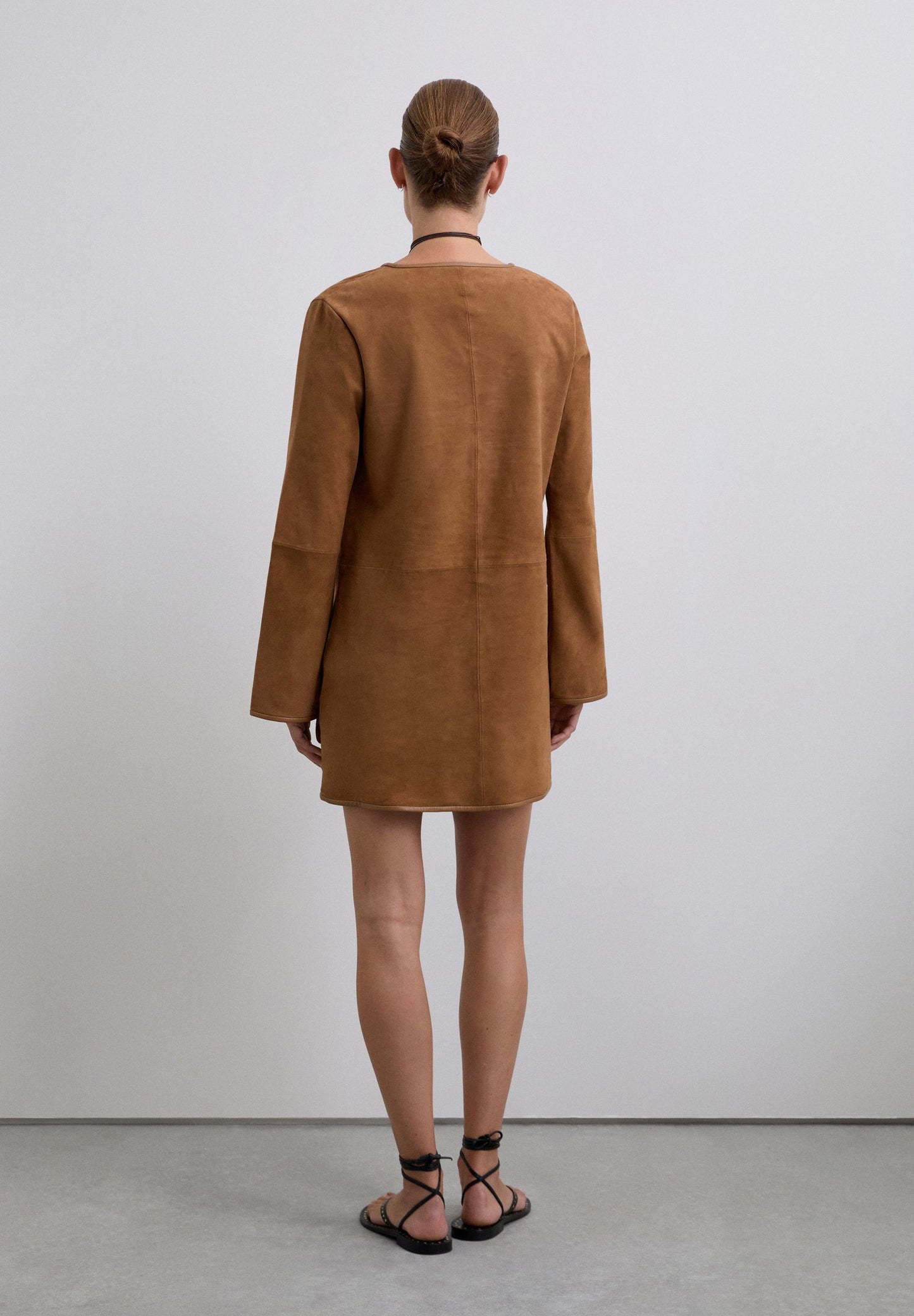 VESTIDO MINI PIEL ANTE