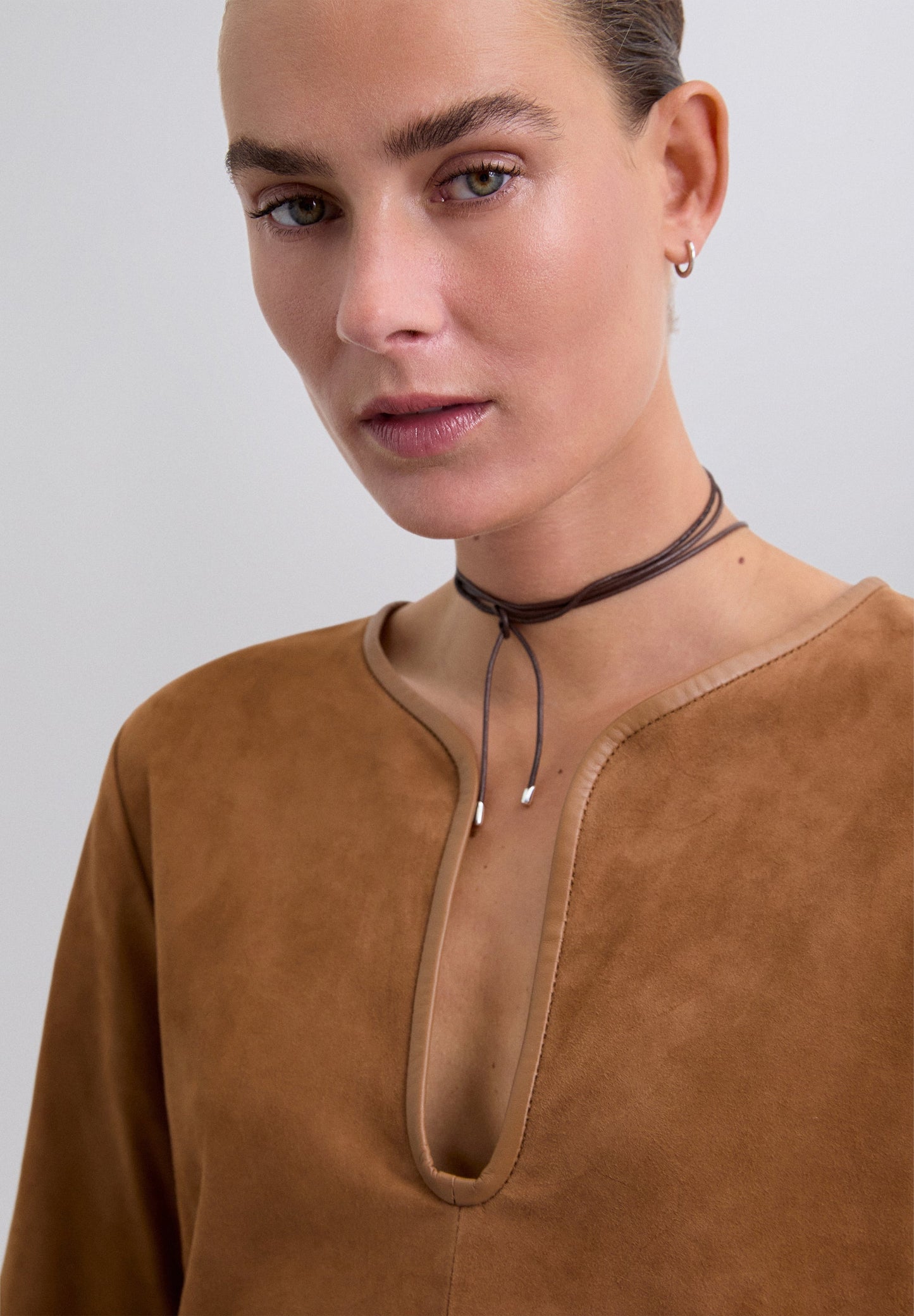 VESTIDO MINI PIEL ANTE