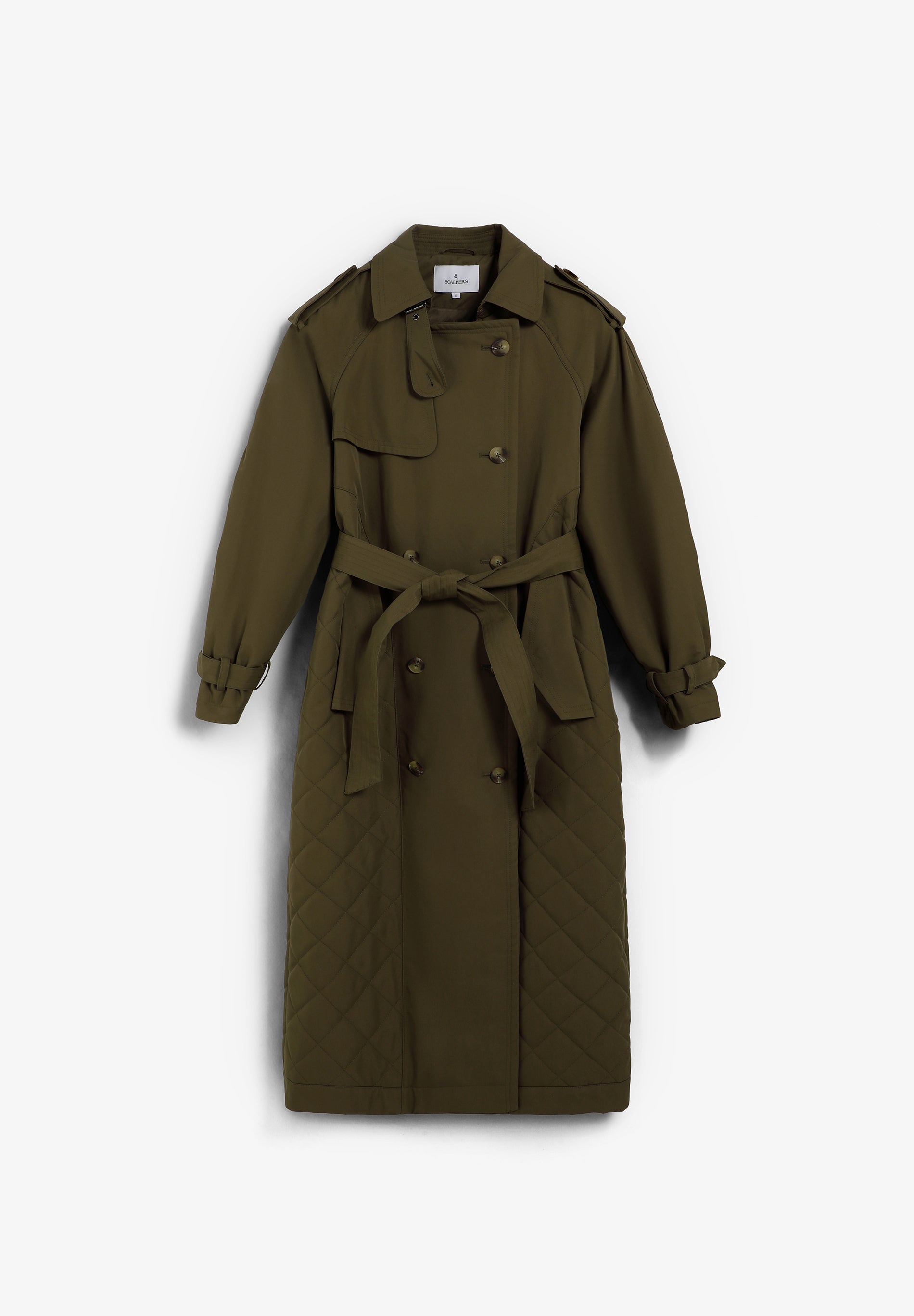 SCQUILTEDTRENCH COAT