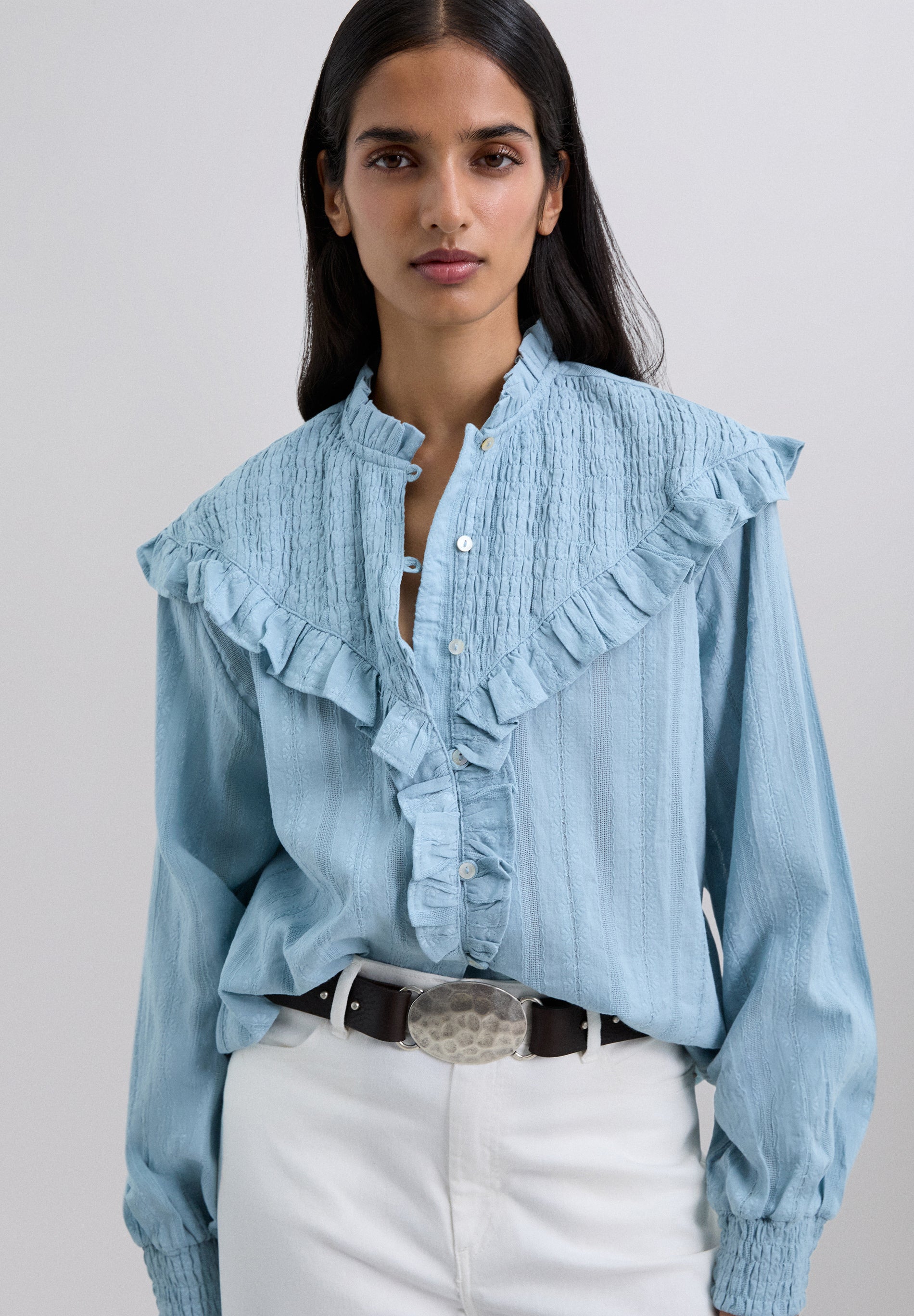 SCSMOCKRUFFLE SHIRT