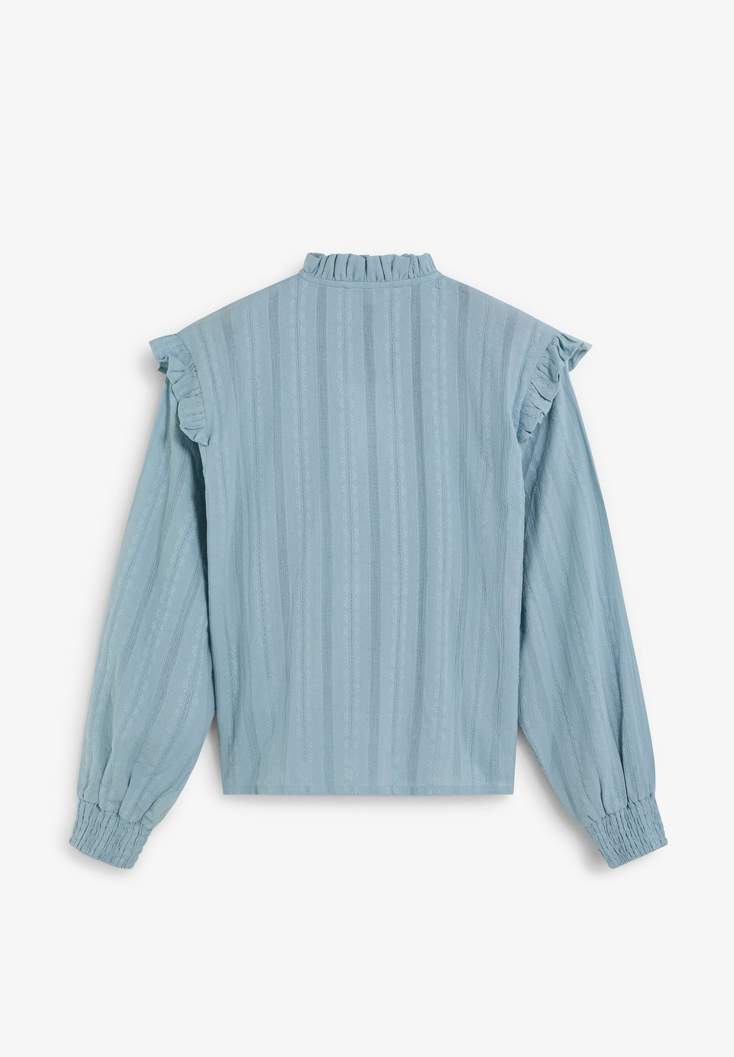 BLUSA FRUNCIDA CON VOLANTE