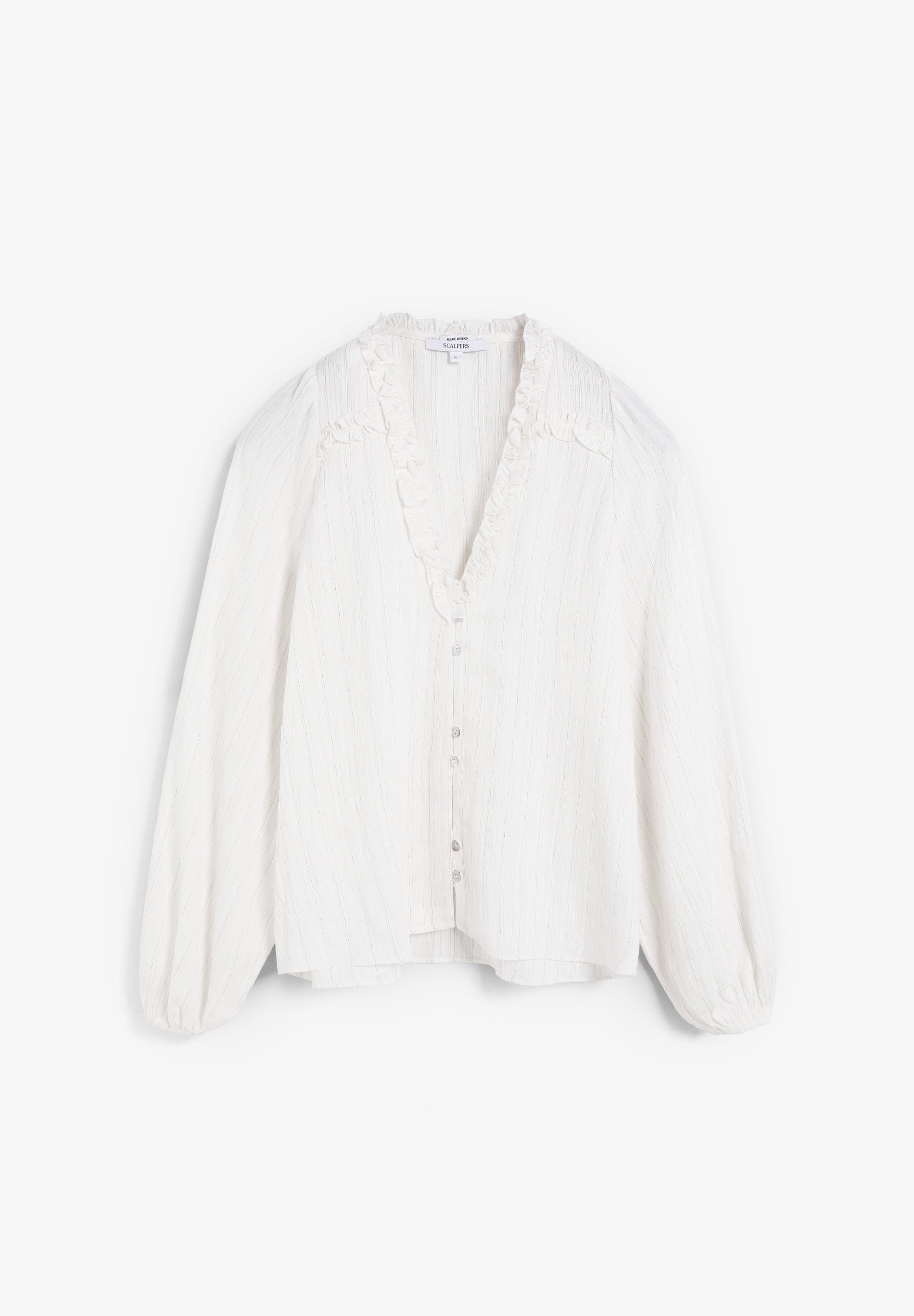 BLUSA FRUNCES HILO METALIZADO - Scalpers