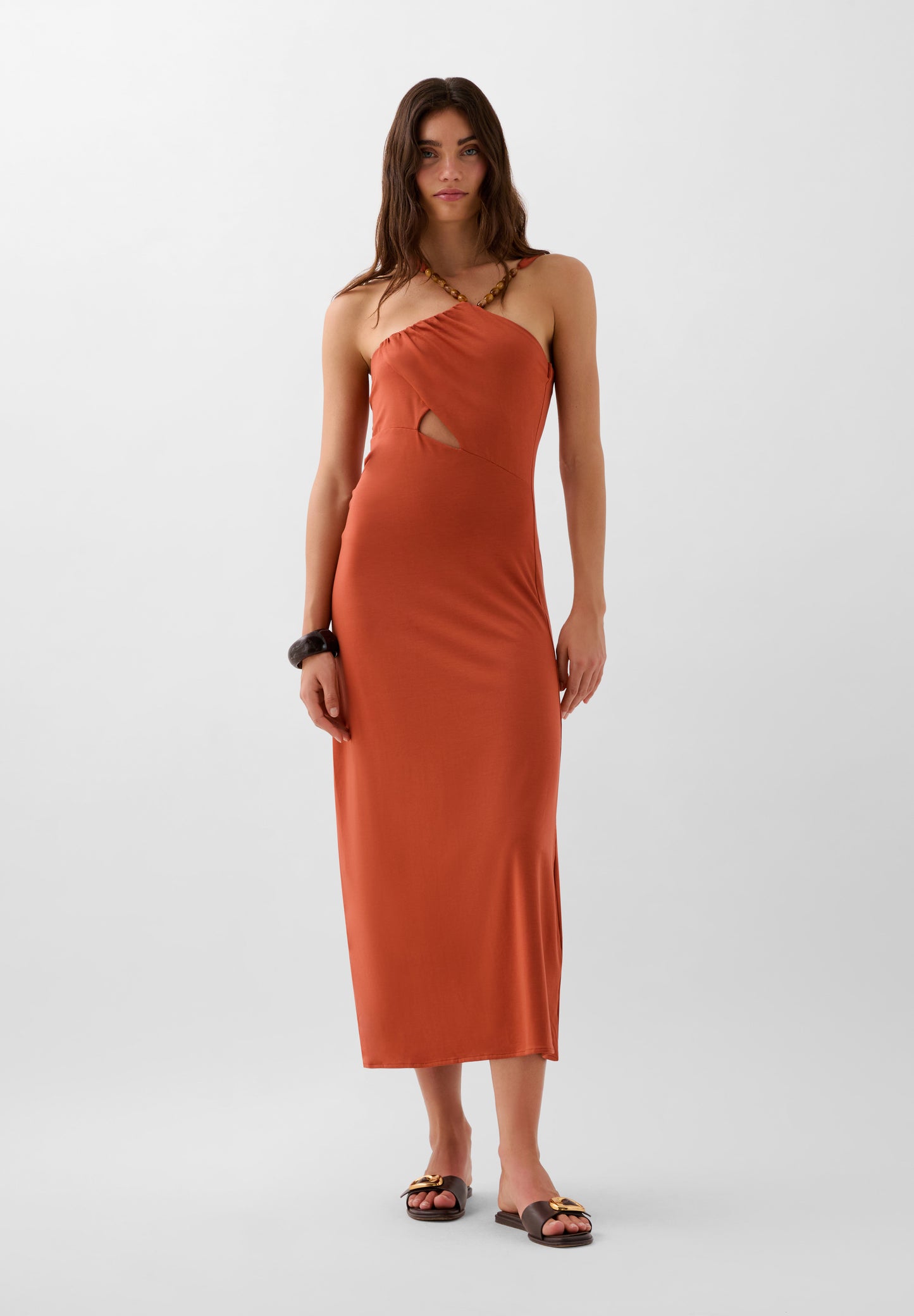 VESTIDO MIDI ASIMÉTRICO