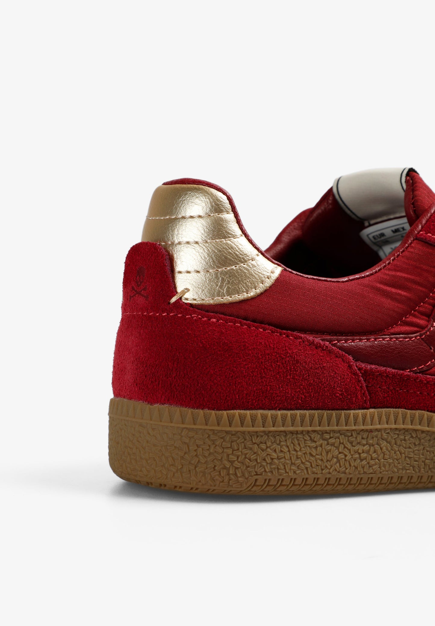 ZAPATILLA ANTE CON TALÓN METALIZADO