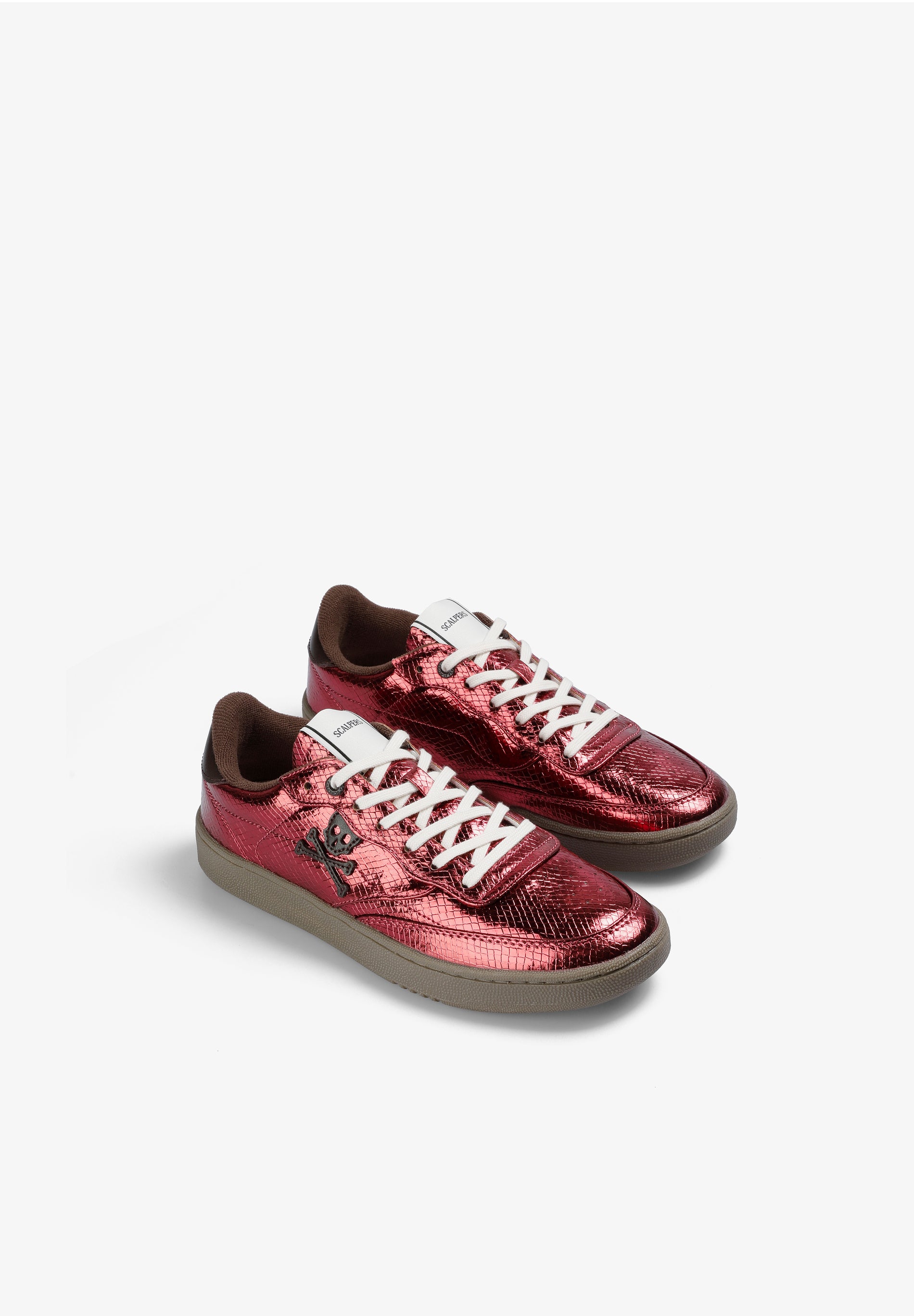 SNEAKERS METALIZADAS TEXTURA SERPIENTE - Scalpers
