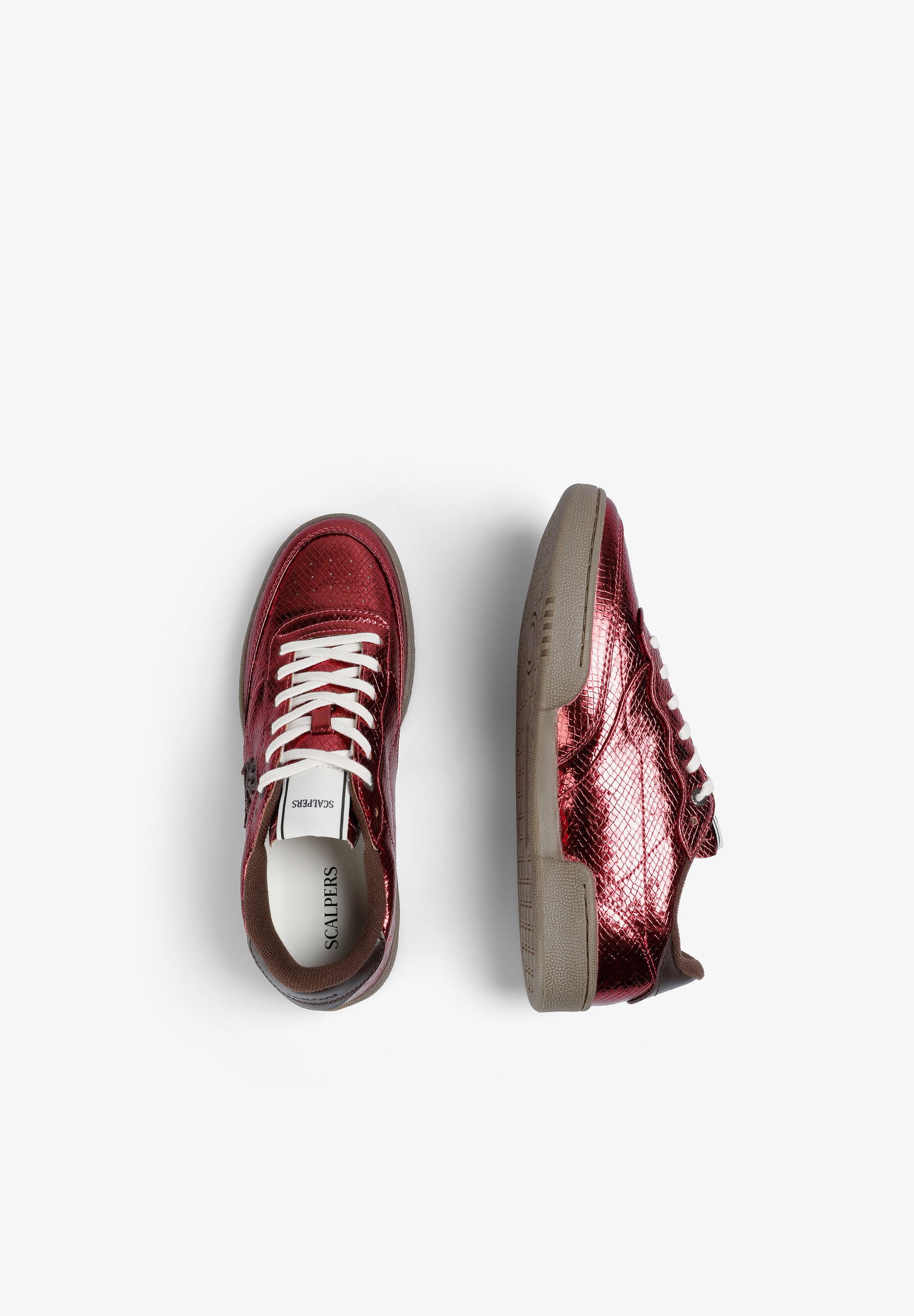 SNEAKERS METALIZADAS TEXTURA SERPIENTE - Scalpers