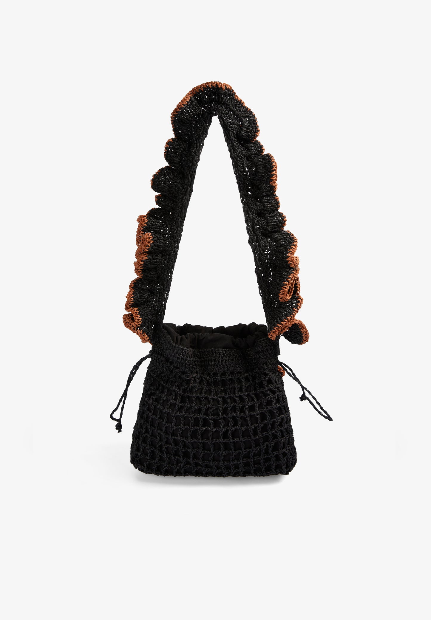 BOLSO RAFIA FLORES CONTRASTE