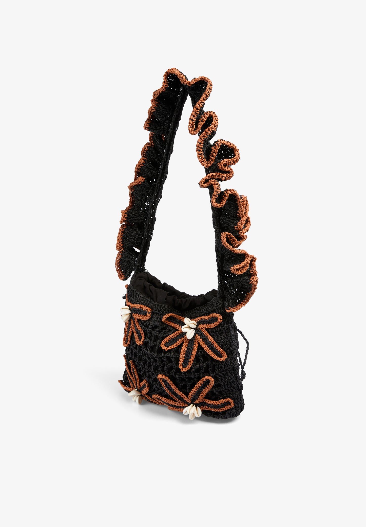 BOLSO RAFIA FLORES CONTRASTE