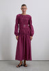 VESTIDO SMOCK MANGA ABULLONADA