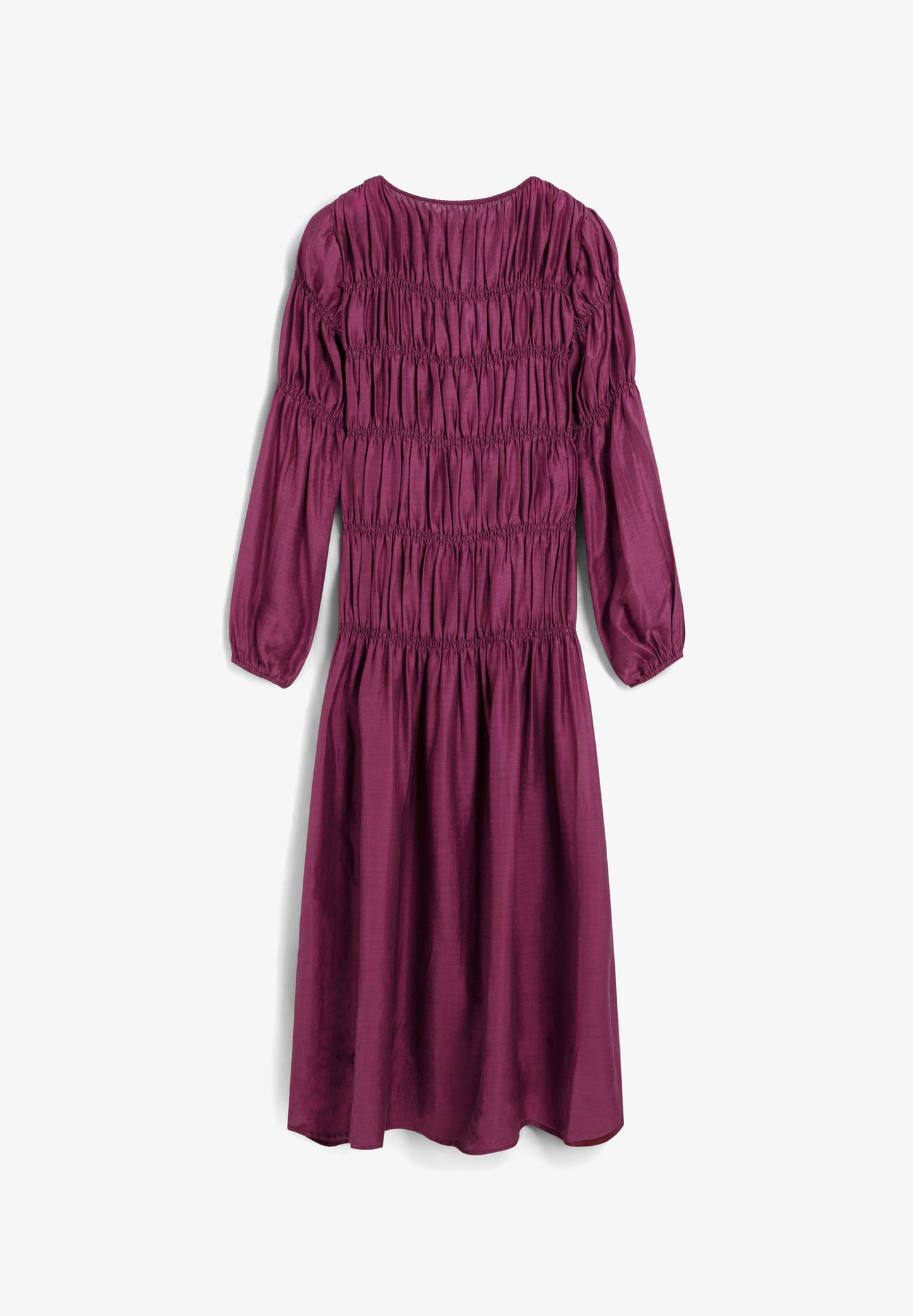 VESTIDO SMOCK MANGA ABULLONADA