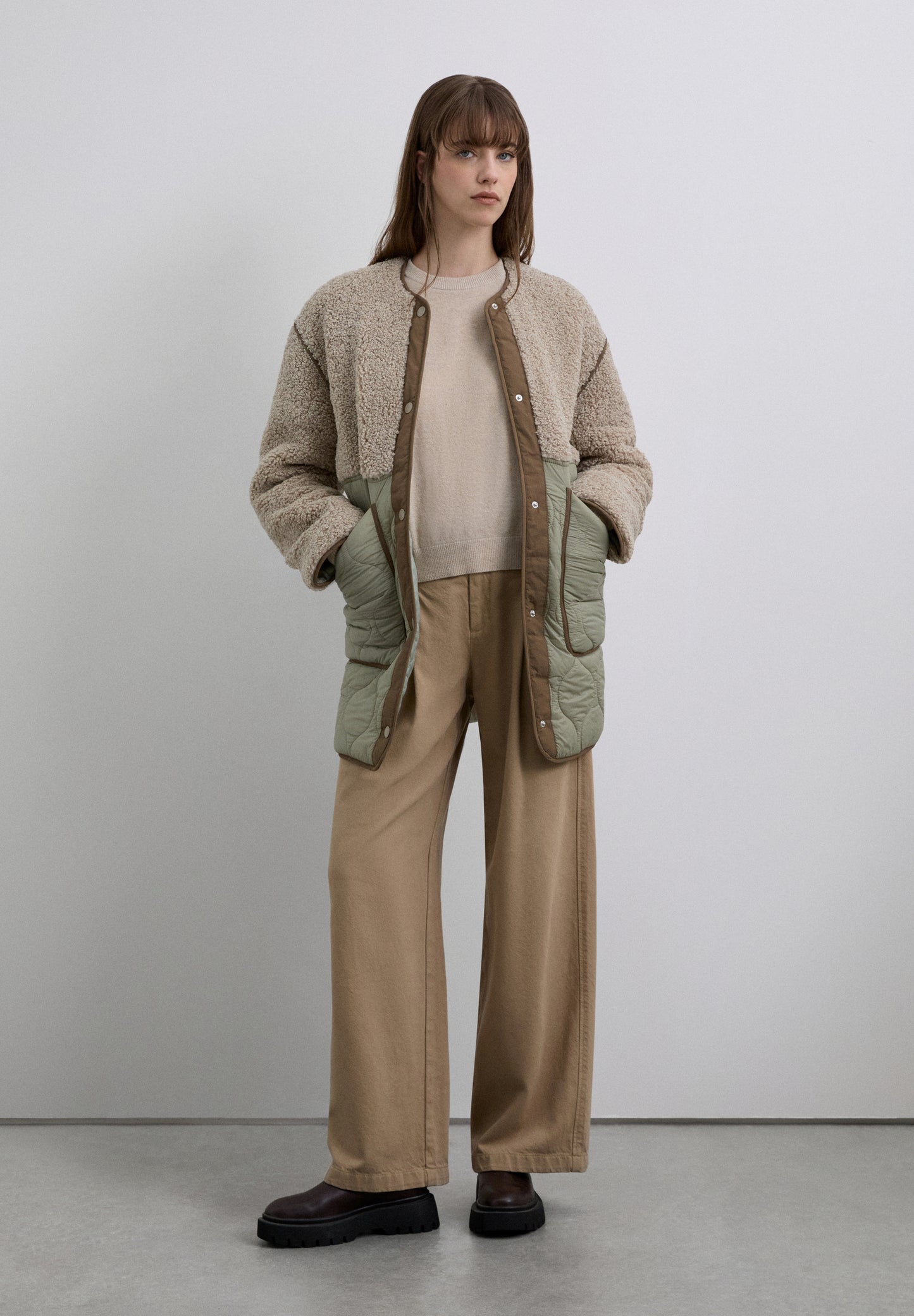 ABRIGO BORREGO ACOLCHADO