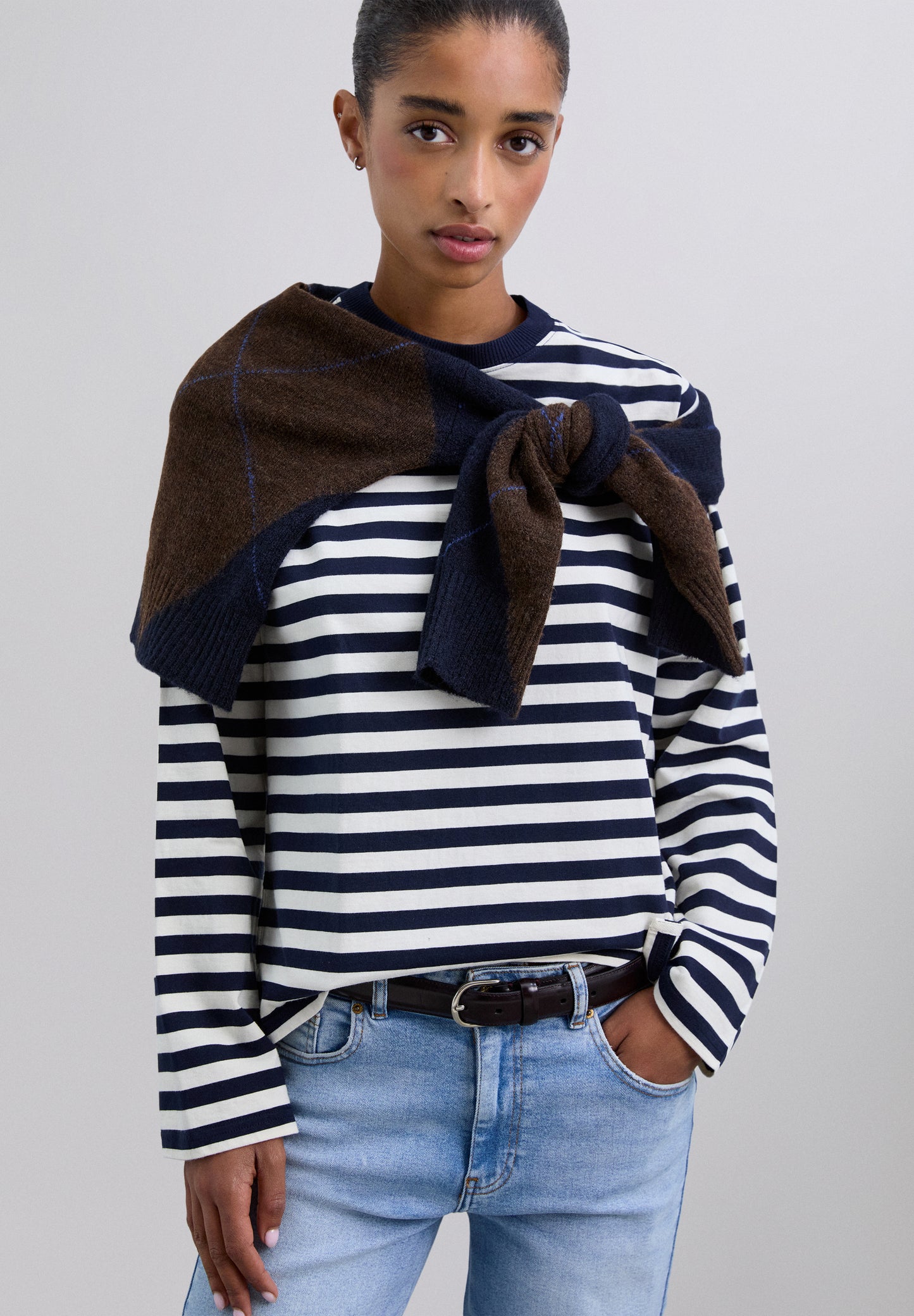SCSTRIPESLS TEE
