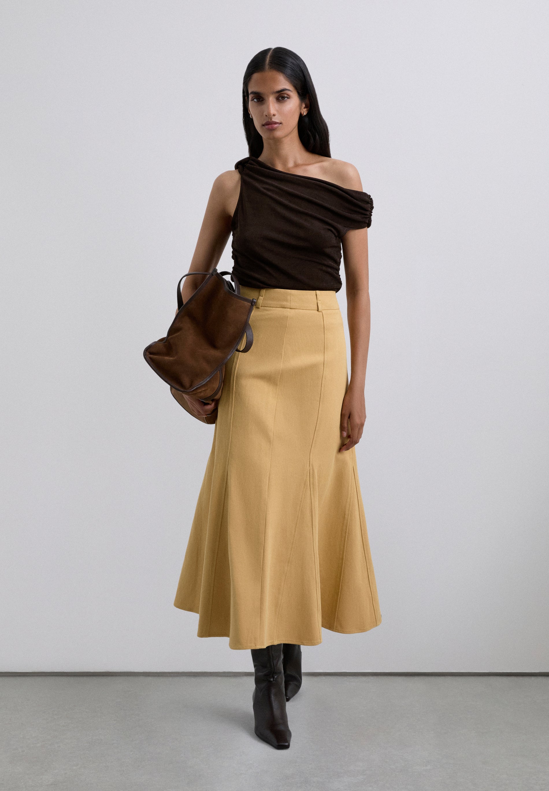 FALDA MIDI PLIEGUES