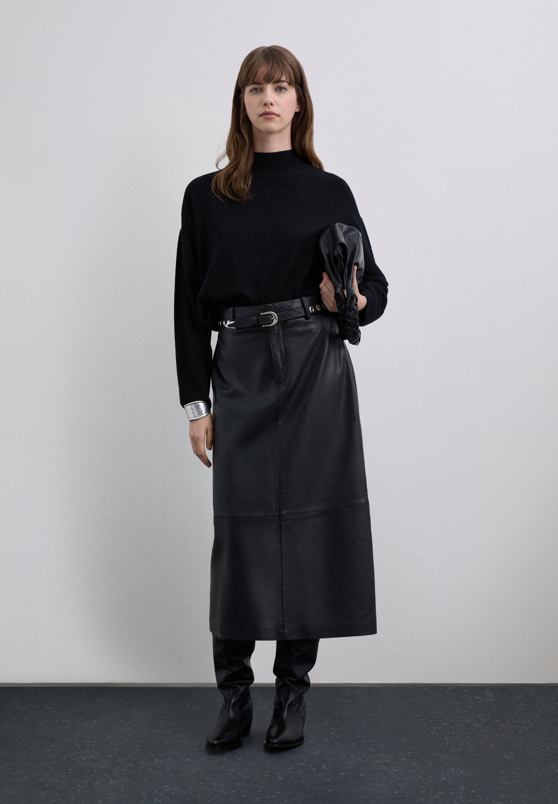 FALDA MIDI PIEL - Scalpers