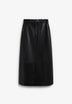 FALDA MIDI PIEL