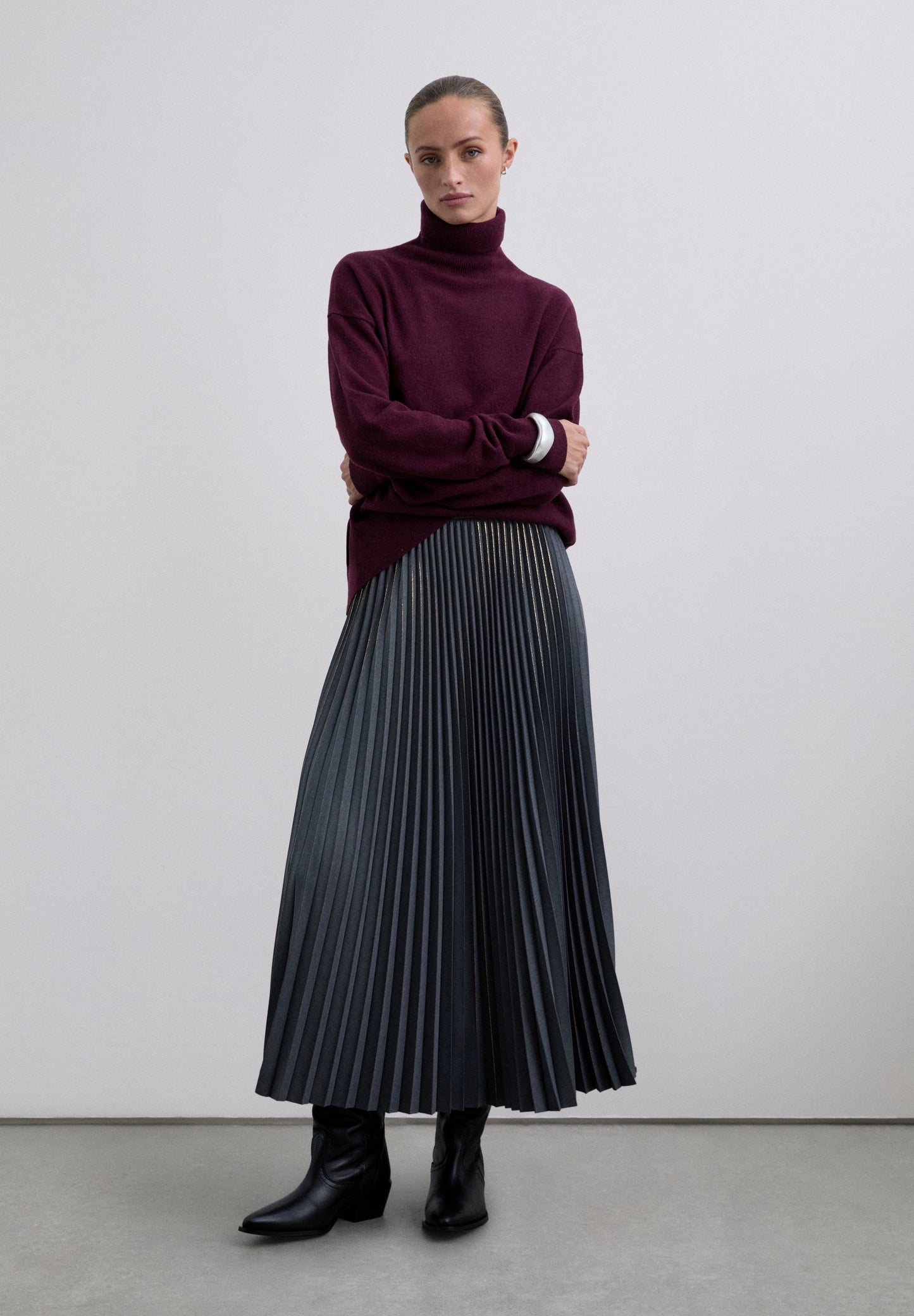 SCLUREXPLEATED SKIRT