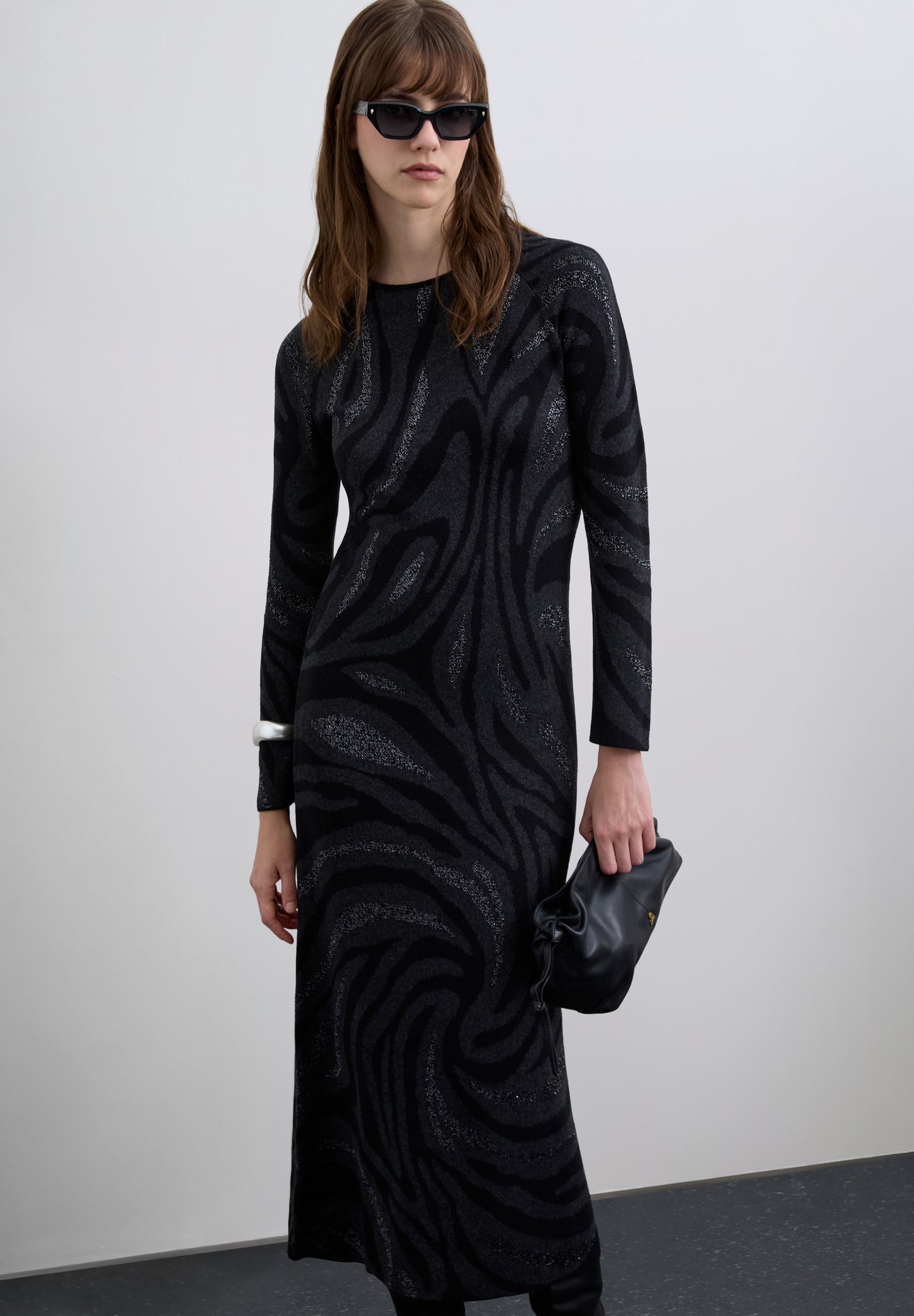 VESTIDO LARGO PUNTO ESTAMPADO