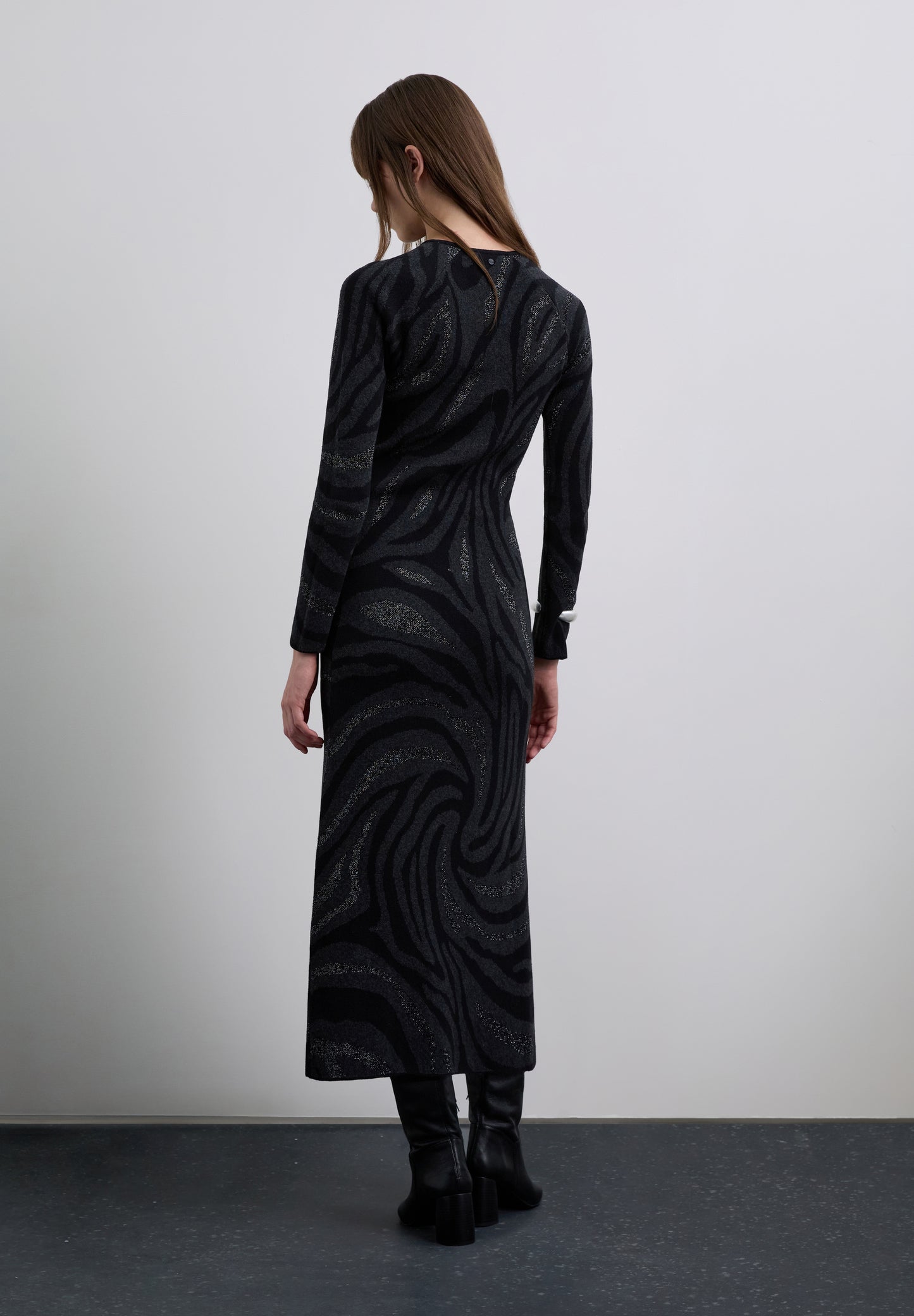 VESTIDO LARGO PUNTO ESTAMPADO