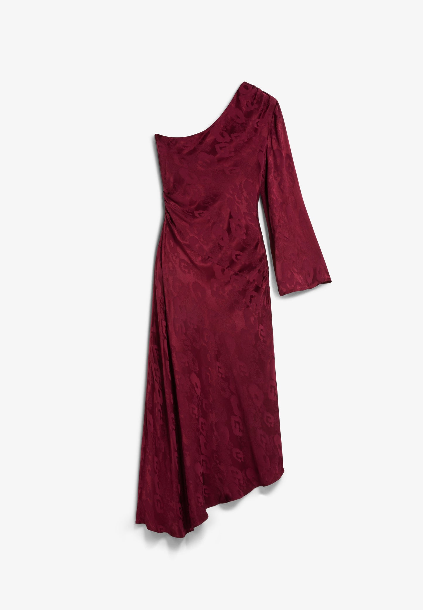 VESTIDO ESTAMPADO JACQUARD ASIMÉTRICO