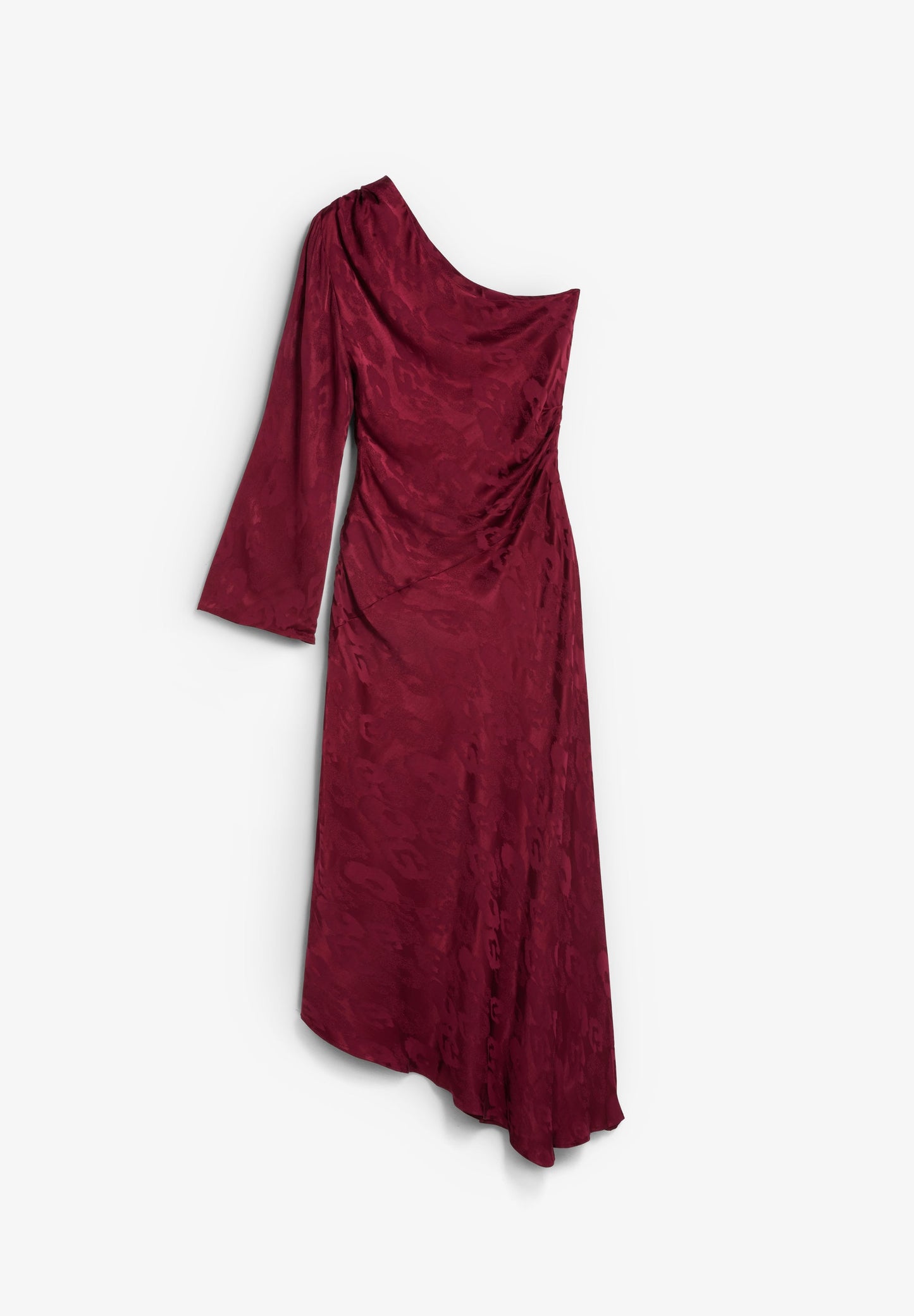 VESTIDO ESTAMPADO JACQUARD ASIMÉTRICO