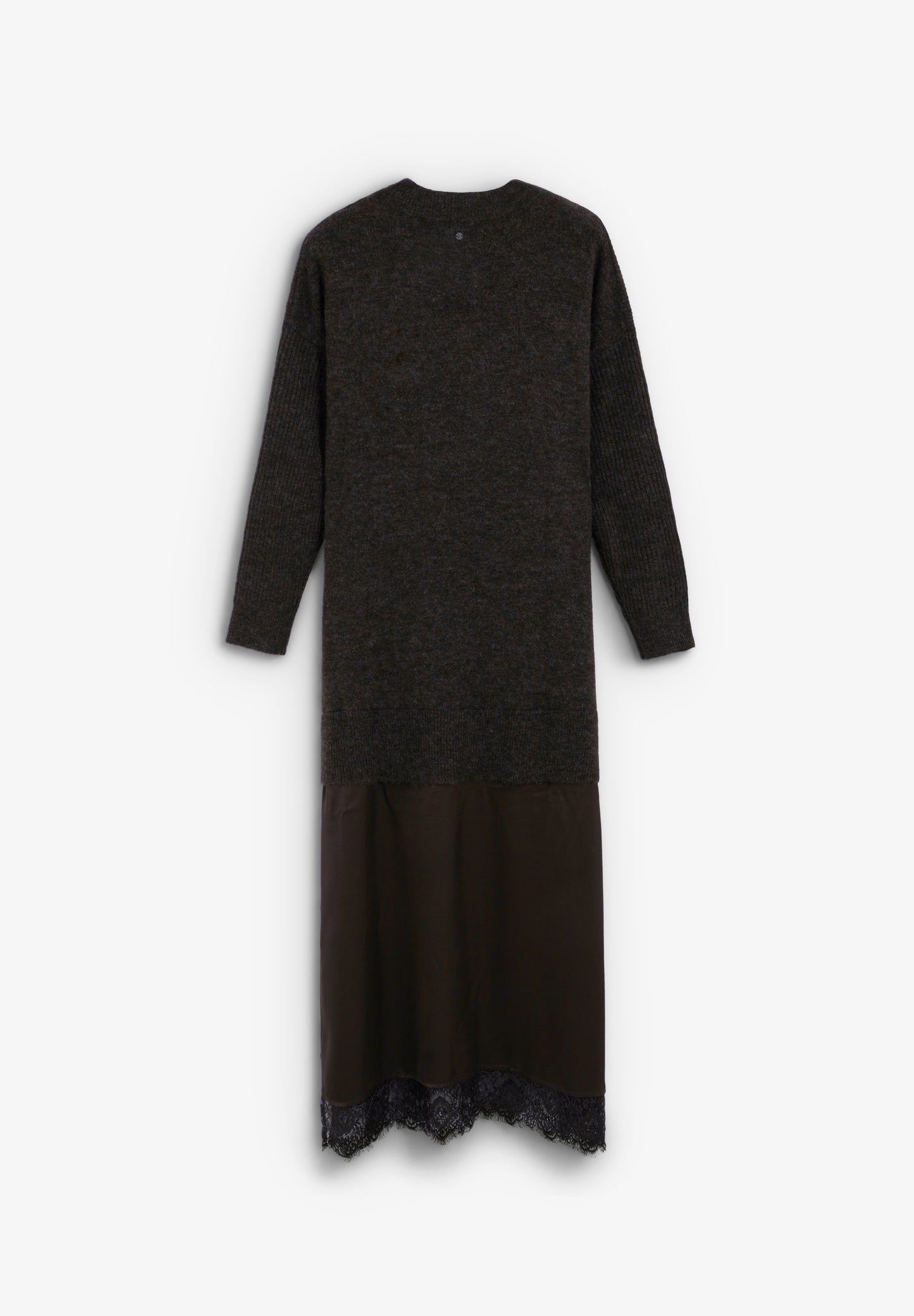 VESTIDO MIDI PUNTO Y DETALLE LENCERO