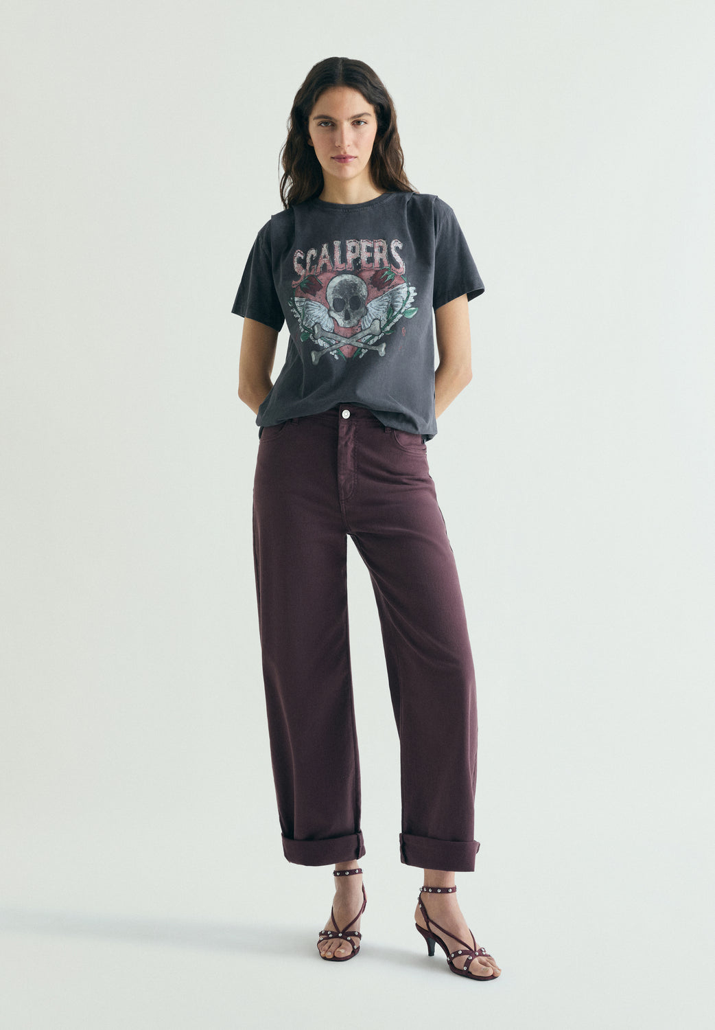 CAMISETA CALAVERA EFECTO LAVADO - Scalpers