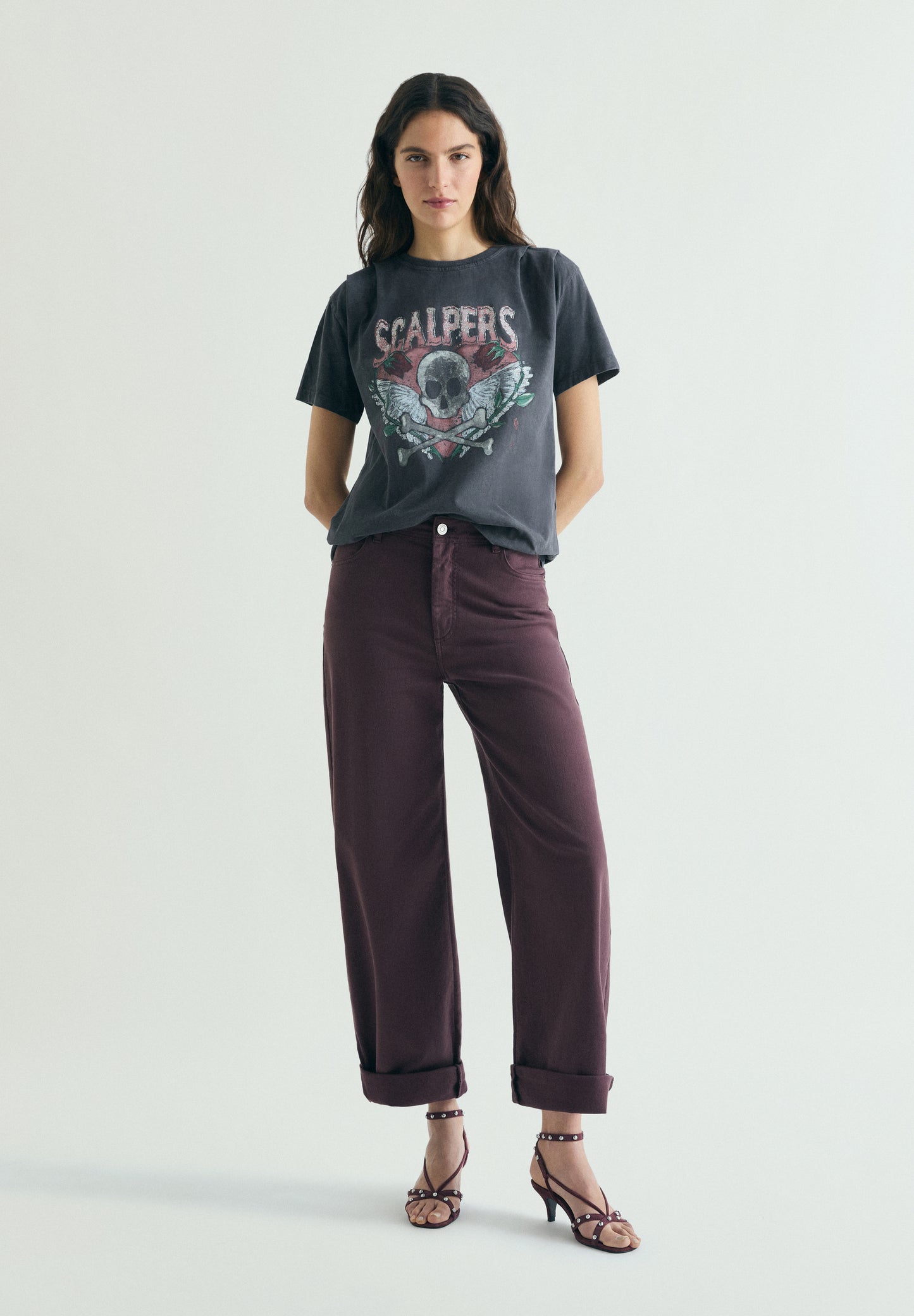 CAMISETA CALAVERA EFECTO LAVADO - Scalpers