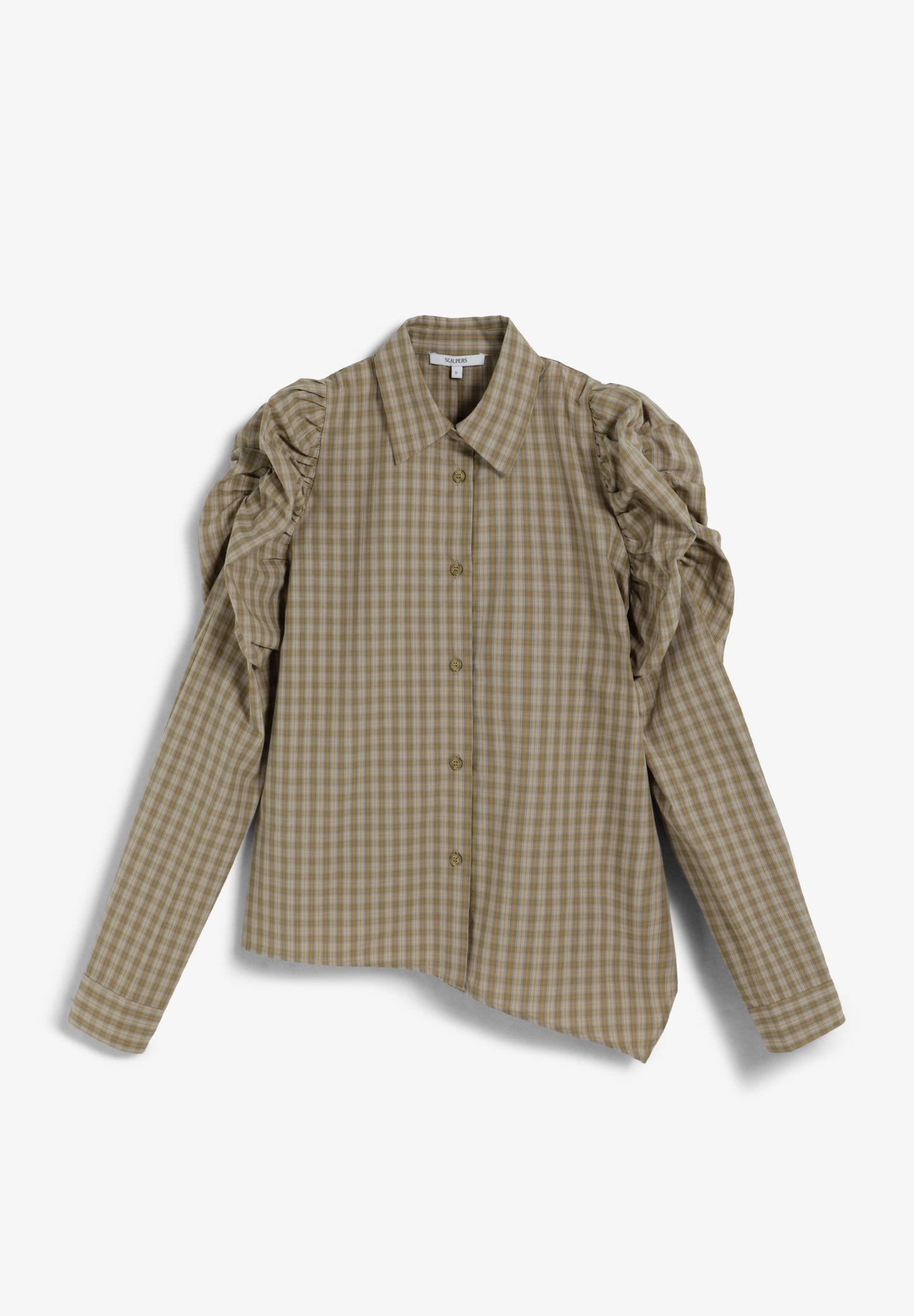 CAMISA ABULLONADA ASIMÉTRICA