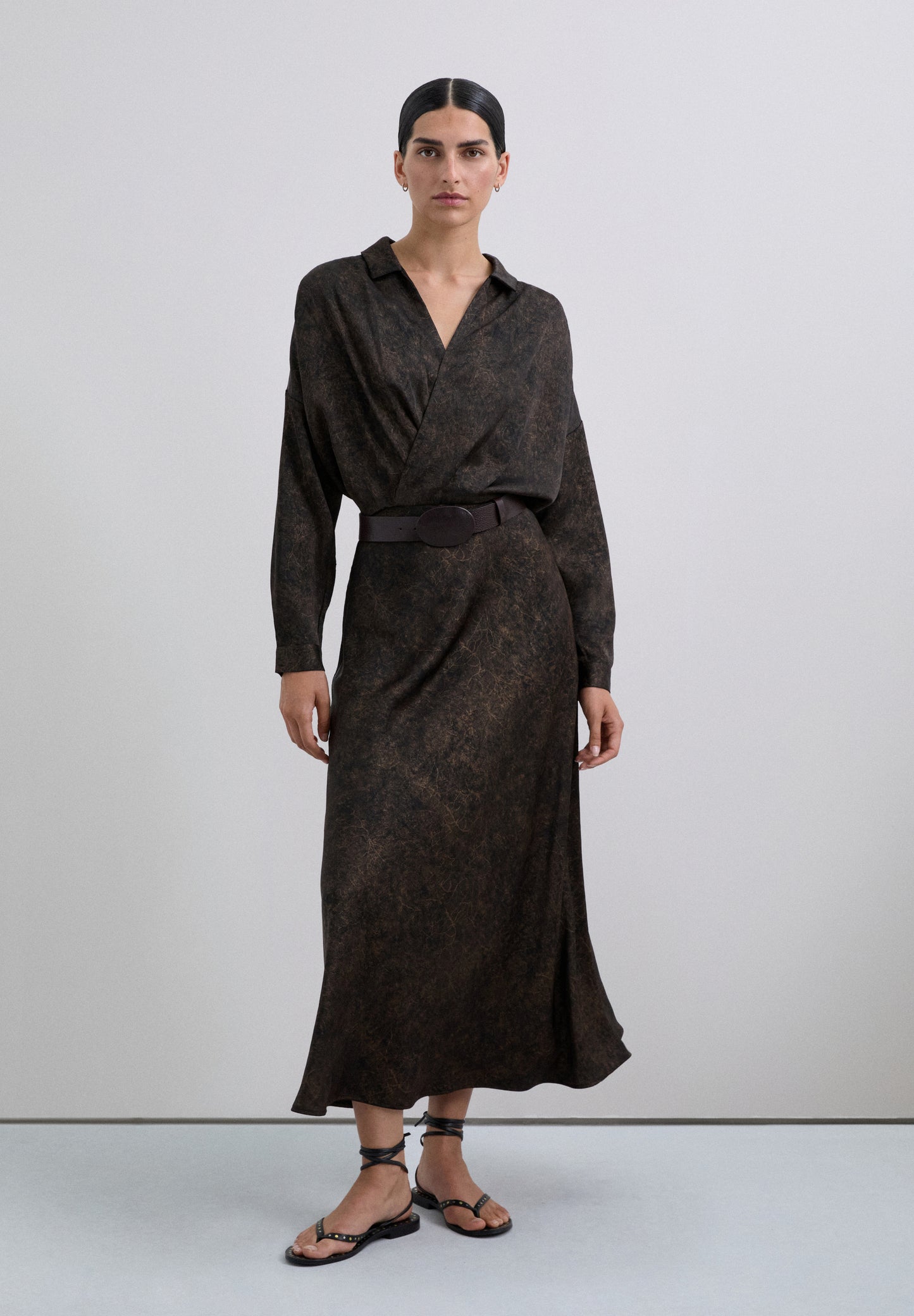 SCDARKMARBLEFOIL SKIRT