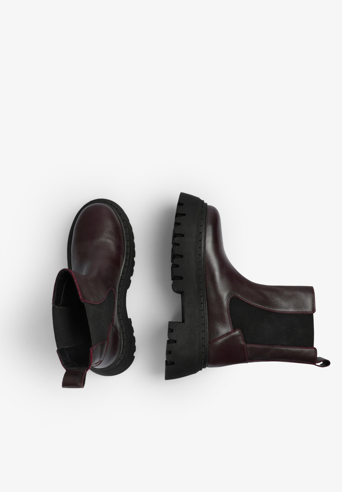 BOTAS CHELSEA PIEL BURDEOS