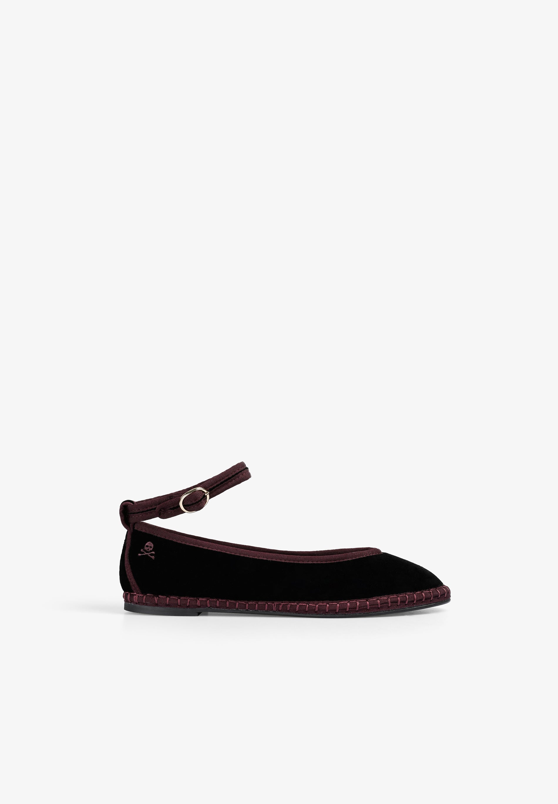 SCVELVETSTRAPANKLE SLIPPER