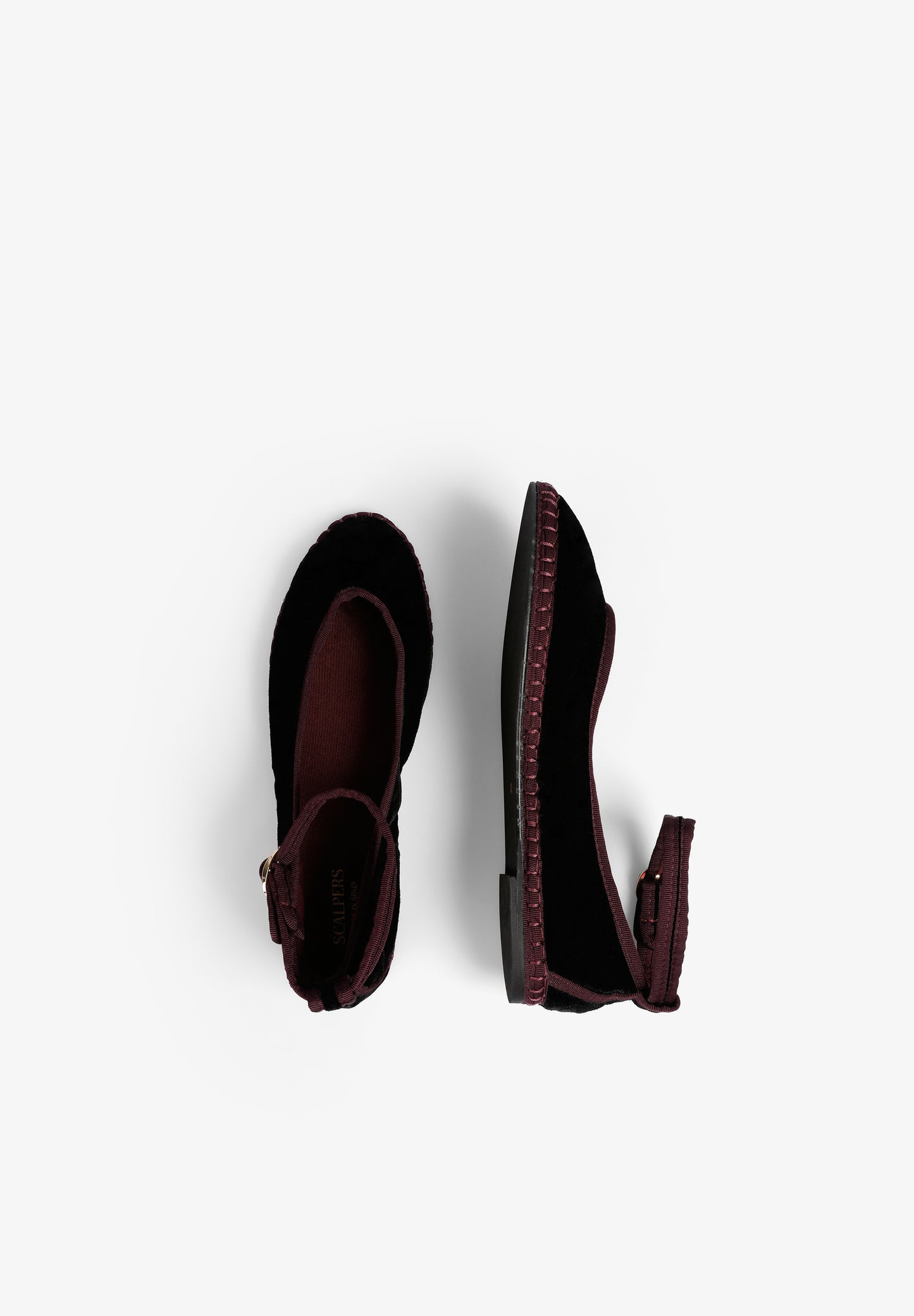 SCVELVETSTRAPANKLE SLIPPER