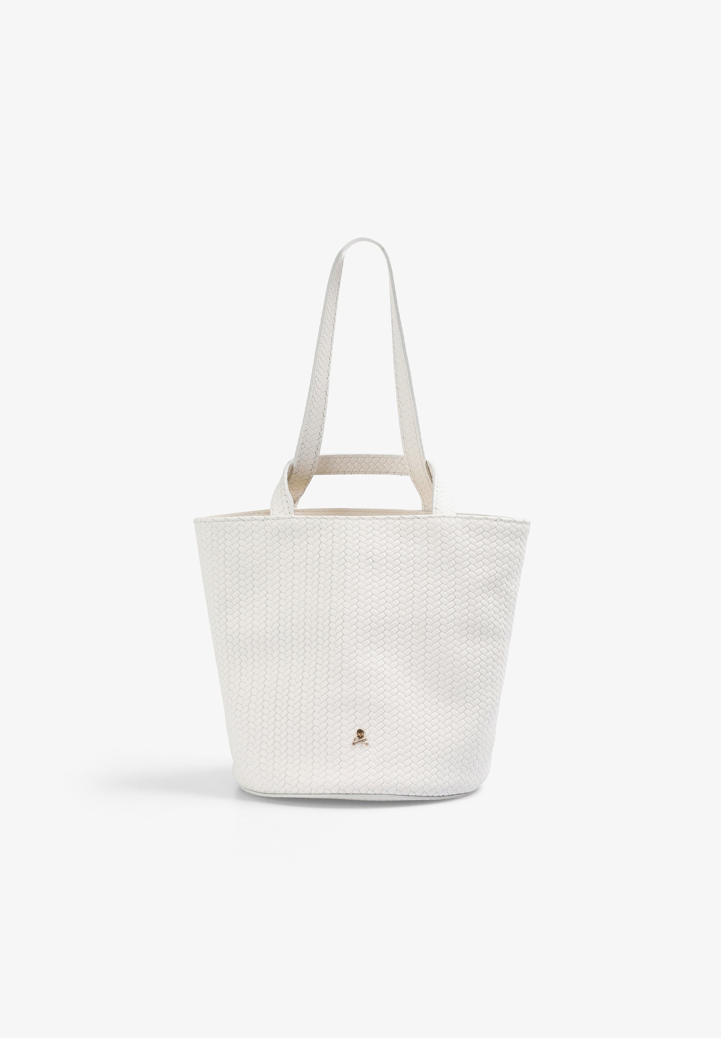 MINI CUBE WOVEN LEATHER BAG