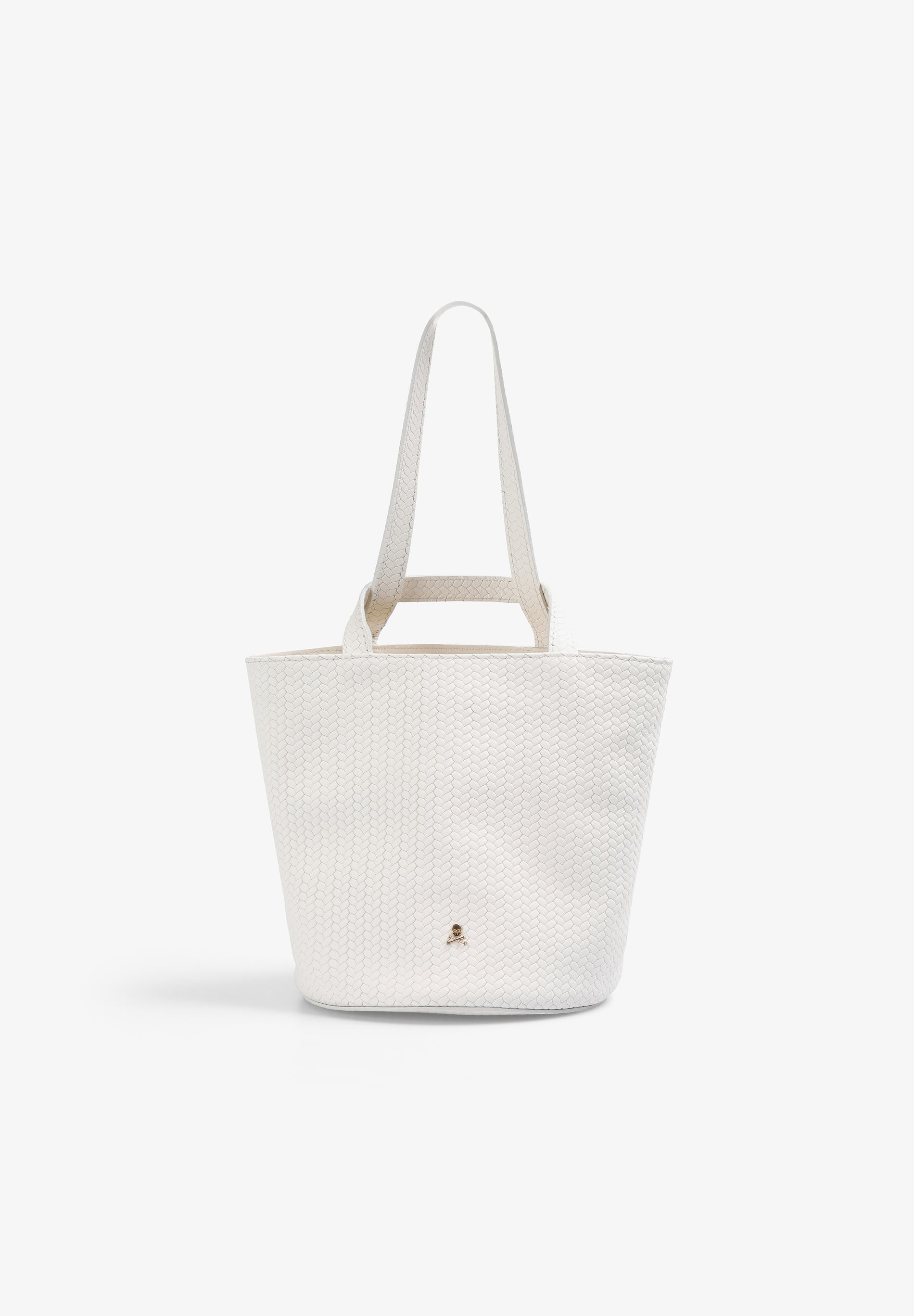 MINI CUBE WOVEN LEATHER BAG