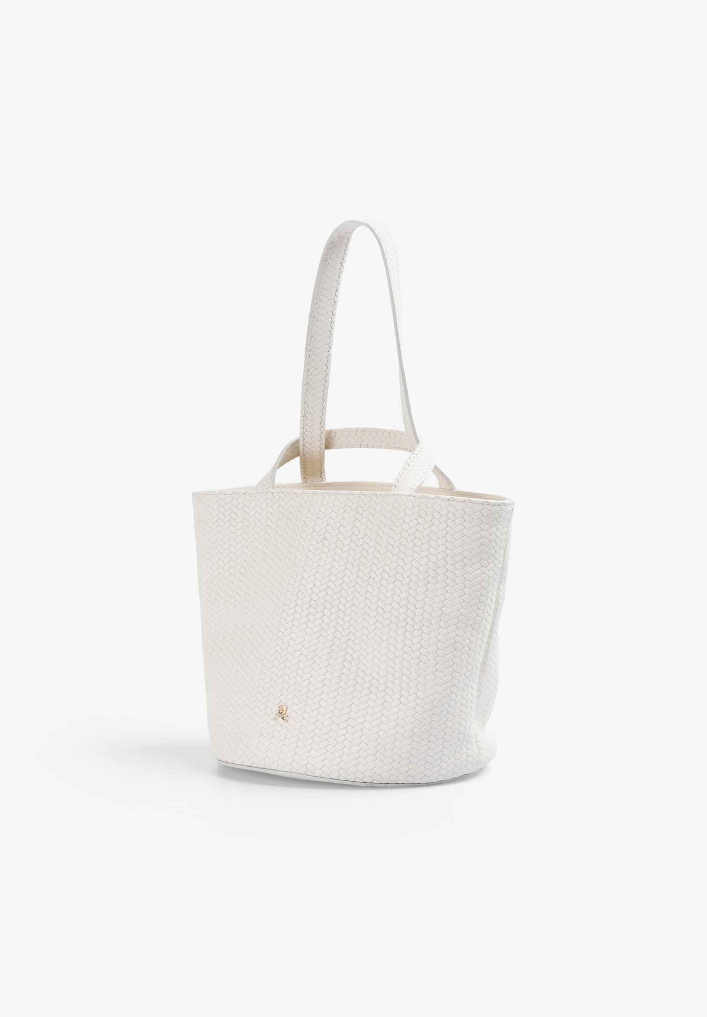 MINI CUBE WOVEN LEATHER BAG